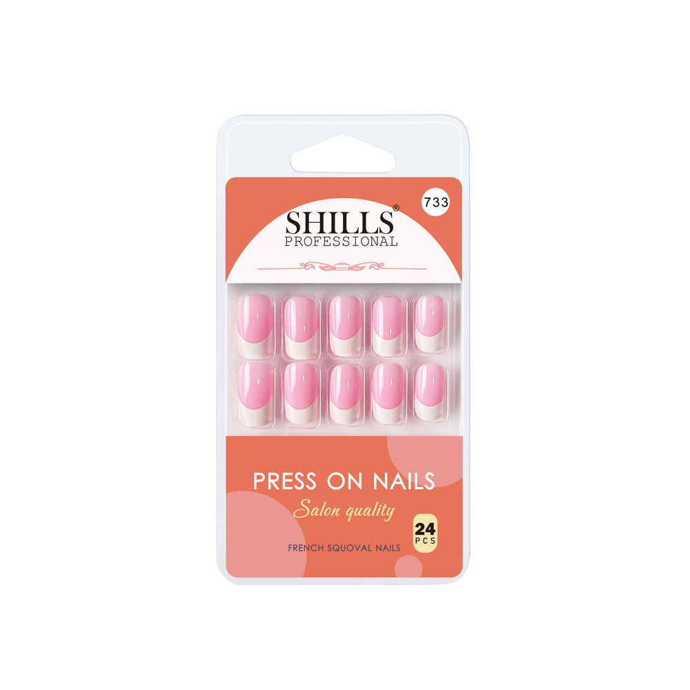 Shills Professional Reusable Press On Nails French Square - SPN733