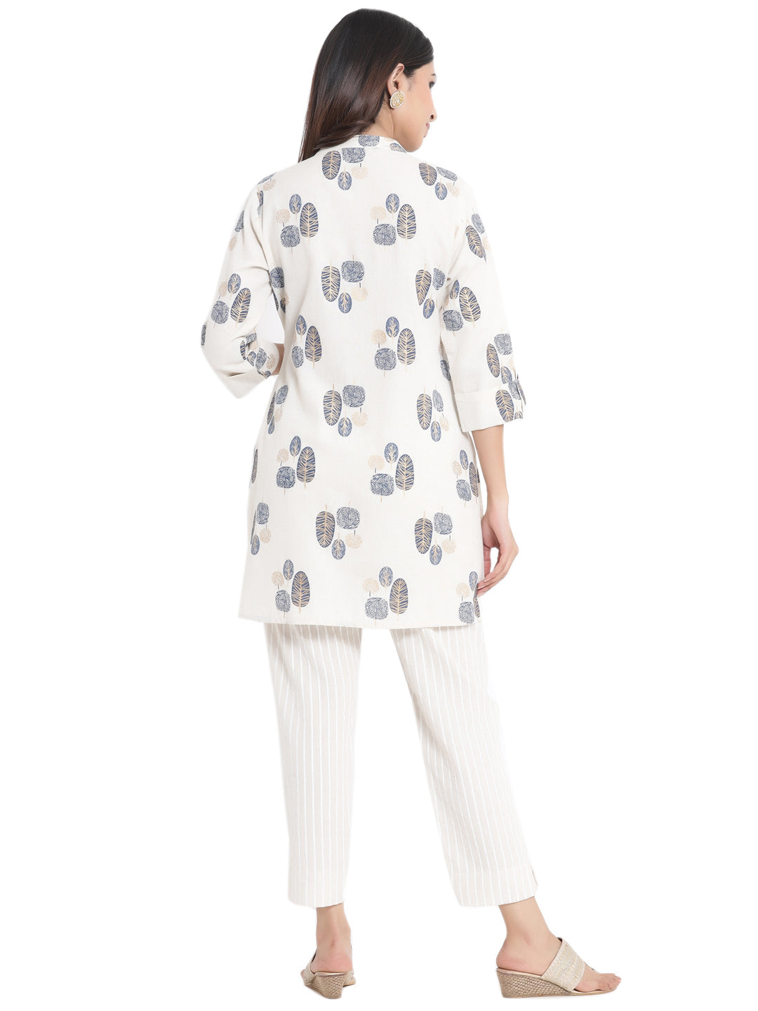 Juniper Women Natural Cotton Flex Printed High-Low Kurta