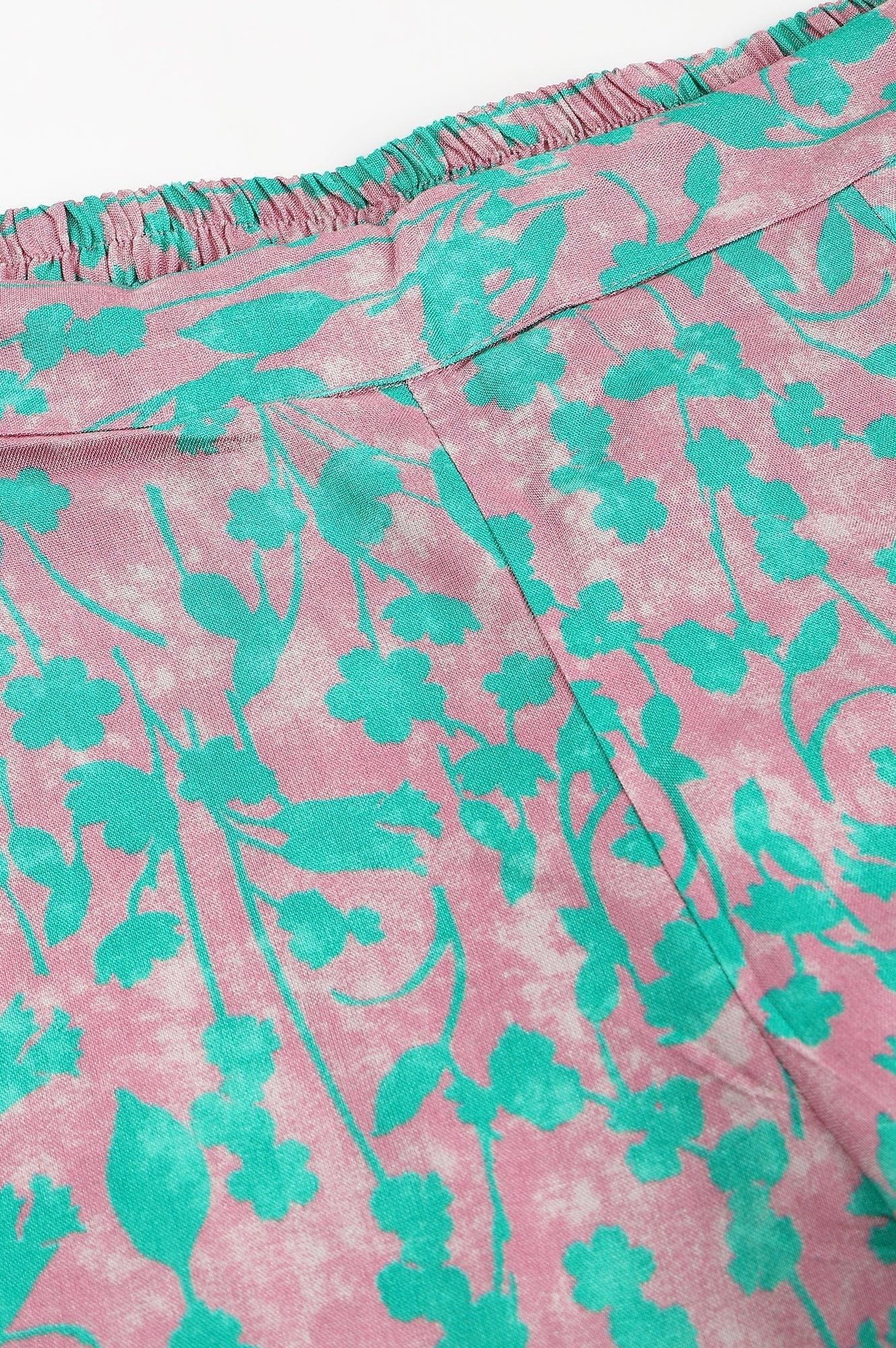 W for Woman Light Purple Floral Printed Parallel Pants