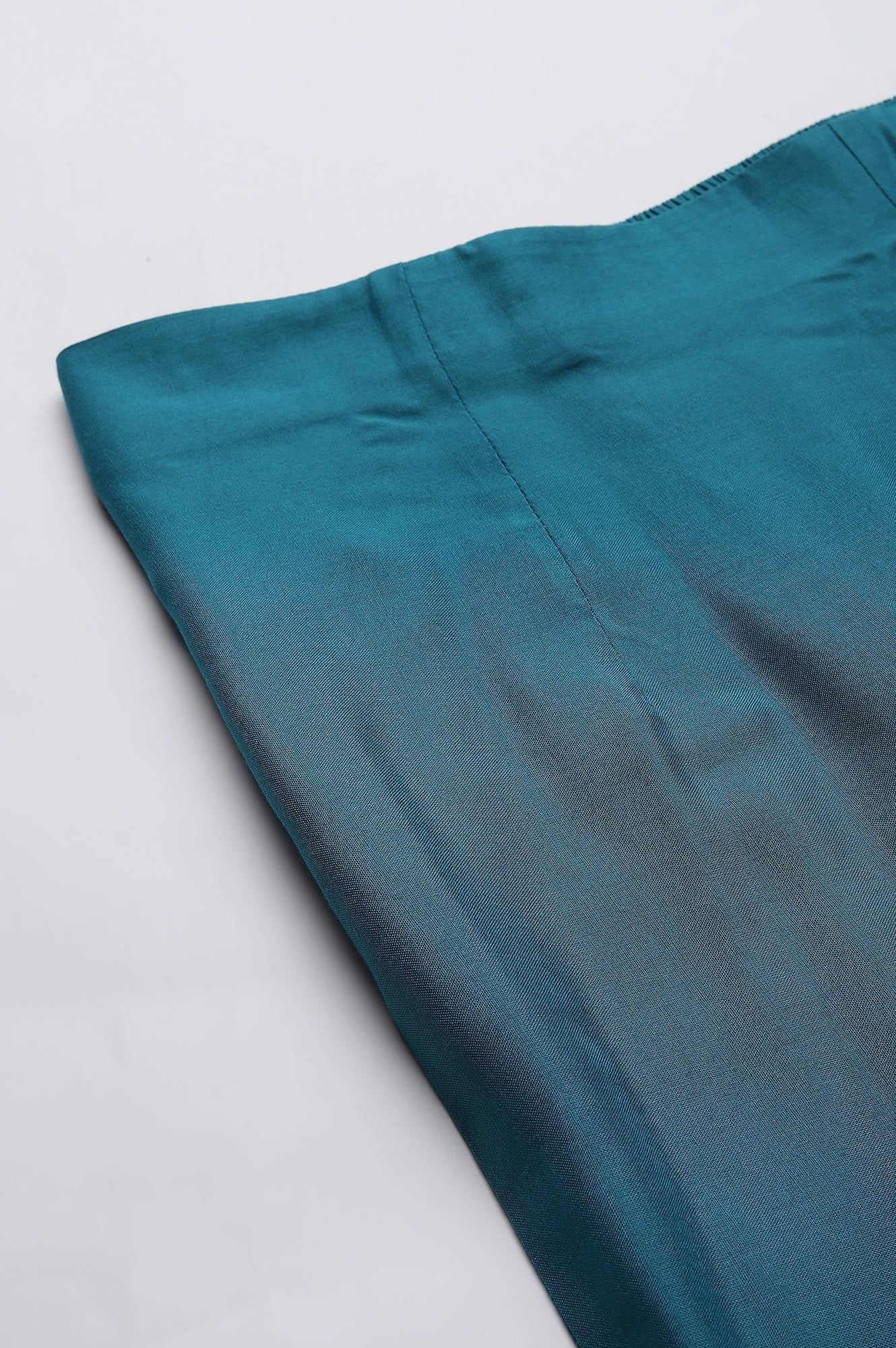 W for Woman Teal Embroidered Slim Pants