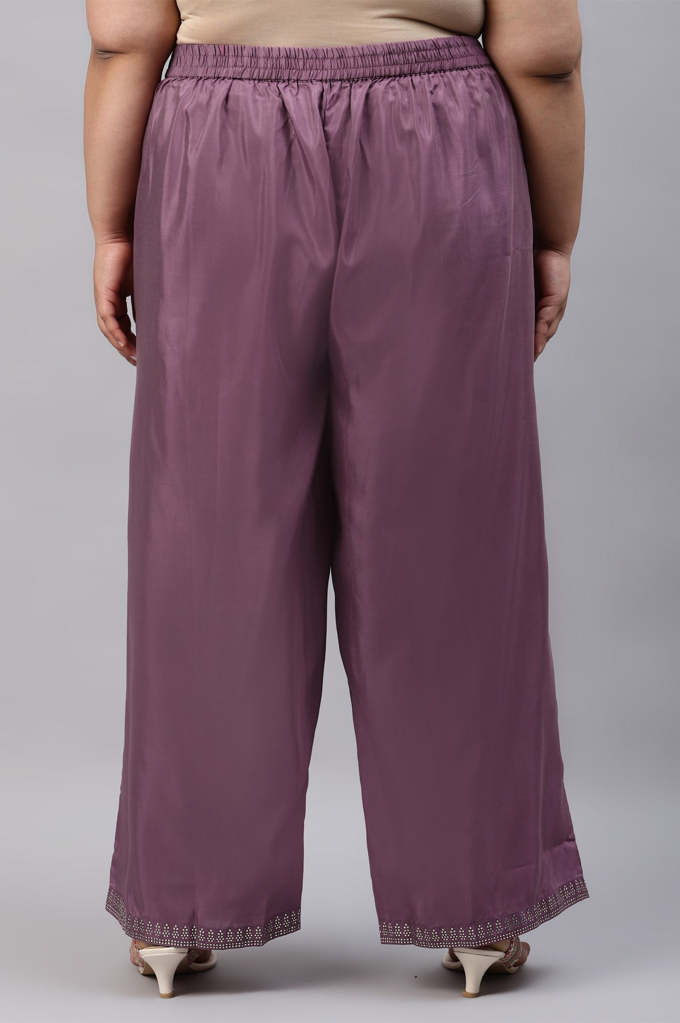 W for Woman Ash Rose Pink Shantung Straight Plus Size Parallel Pants  Grab2Buy WforWoman Grab2Buy