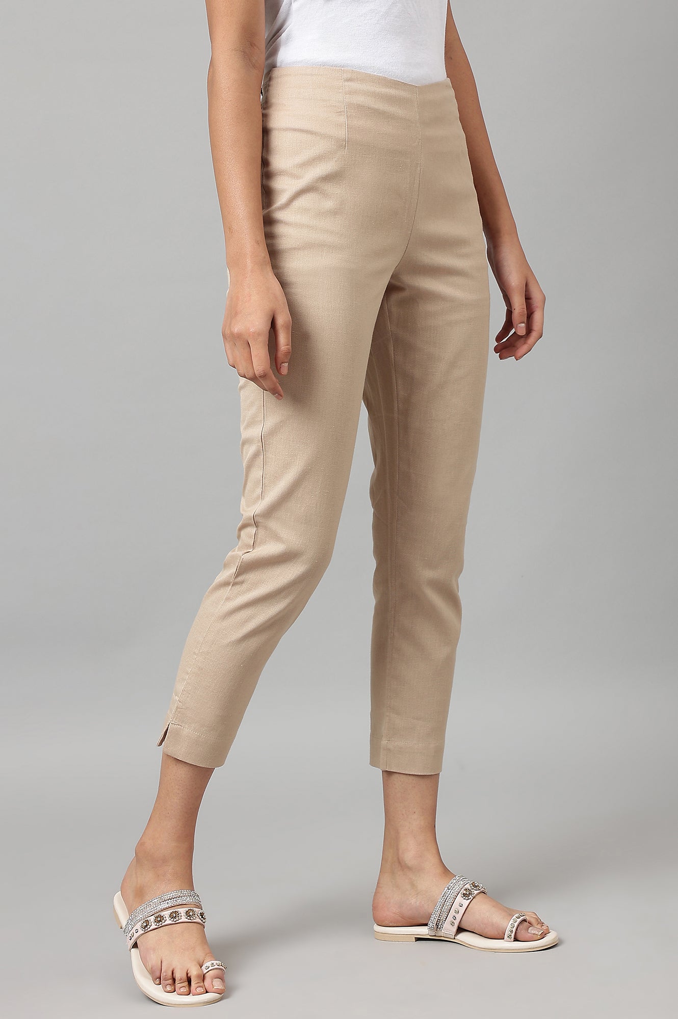 W for Woman Beige Slim Pants