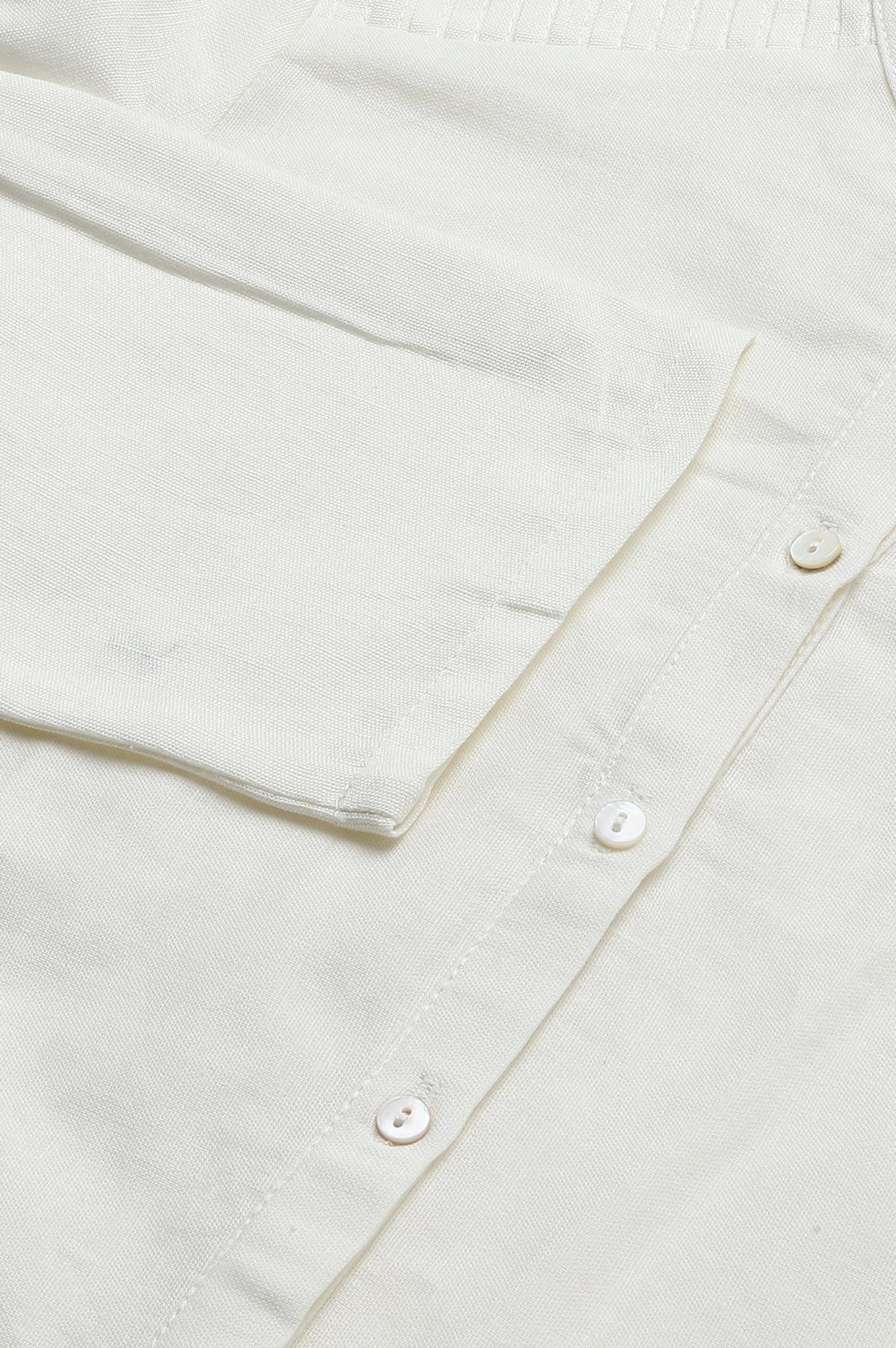W for Woman Ecru Half Placket Shirt Kurta