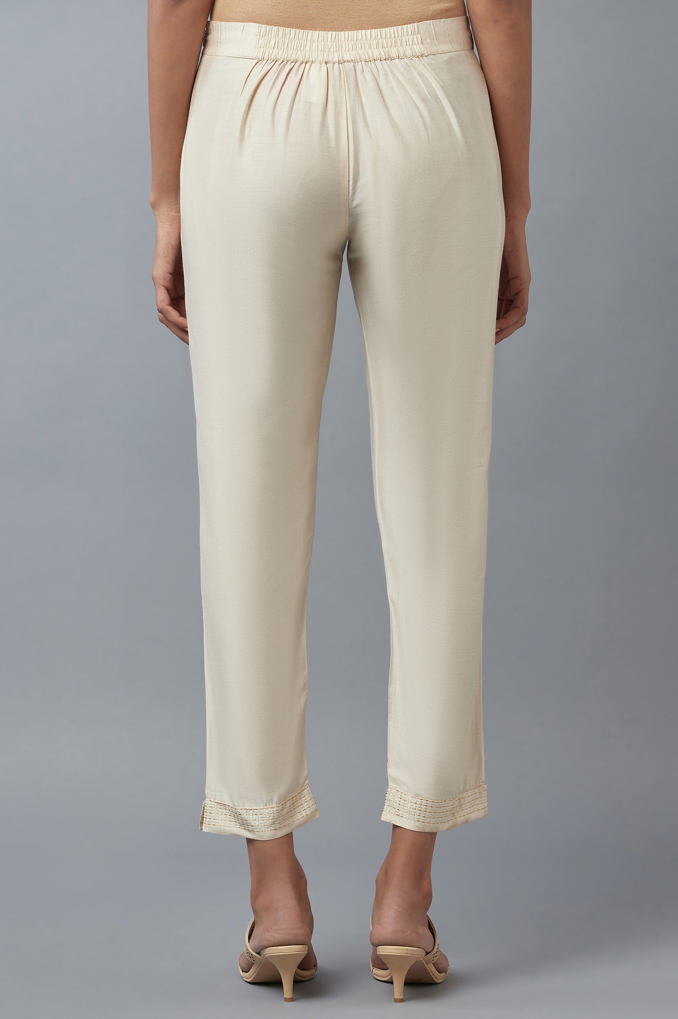 W for Woman Ecru Slim Pants
