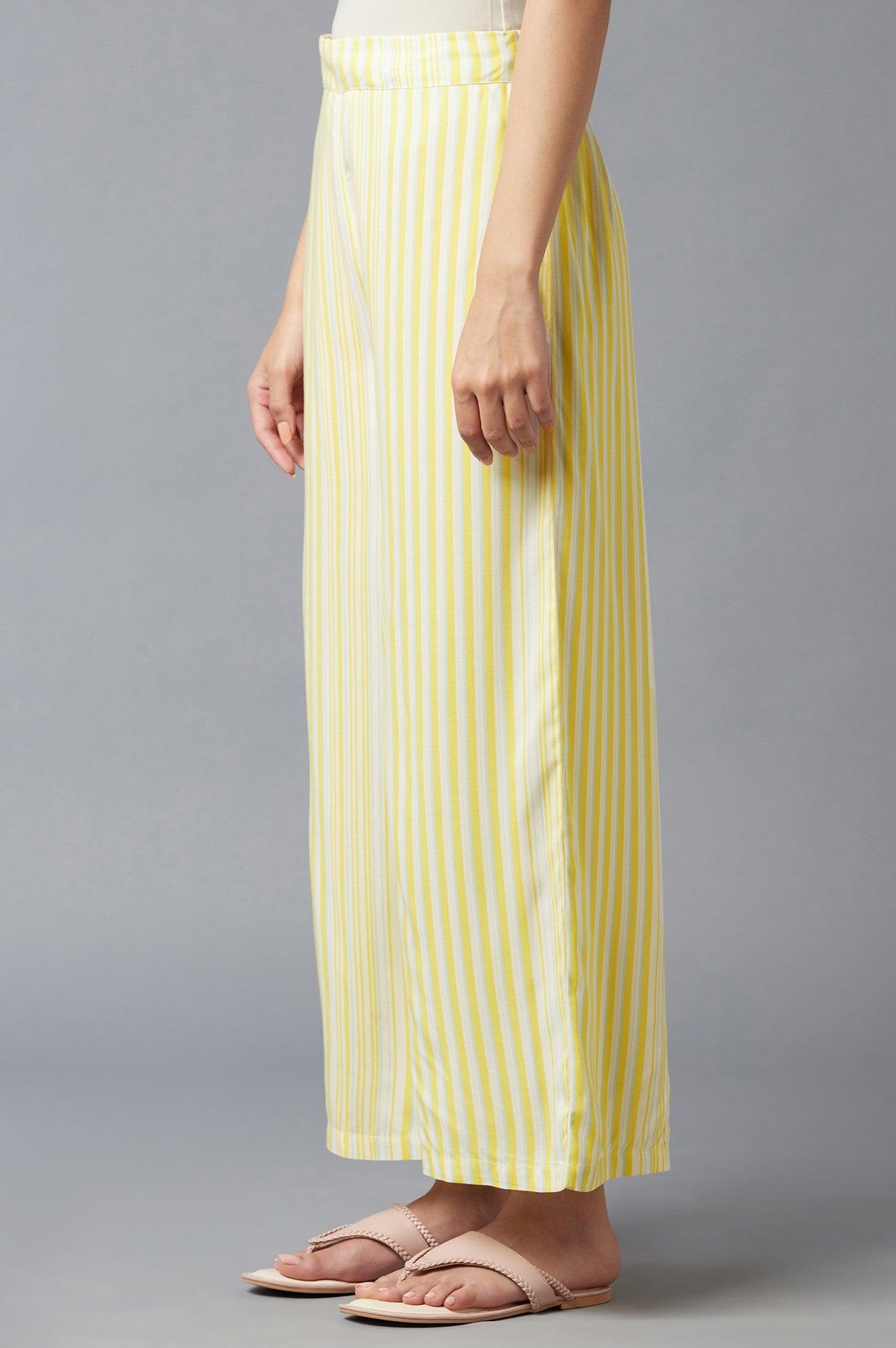 W for Woman Yellow Solid Parallel Pants  Grab2Buy WforWoman Grab2Buy