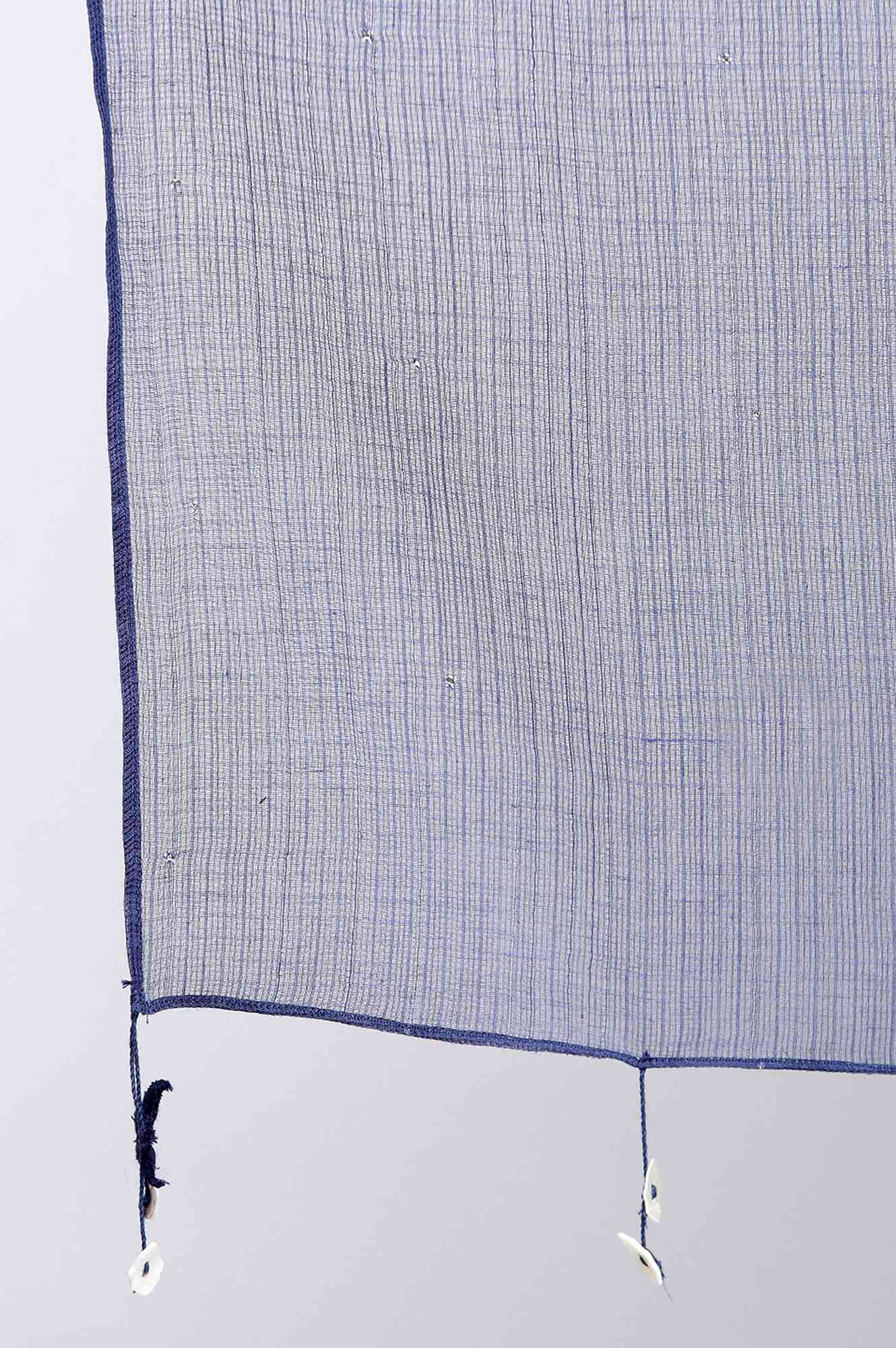 W for Woman Folksong By W Dark Blue Solid Kota Drape