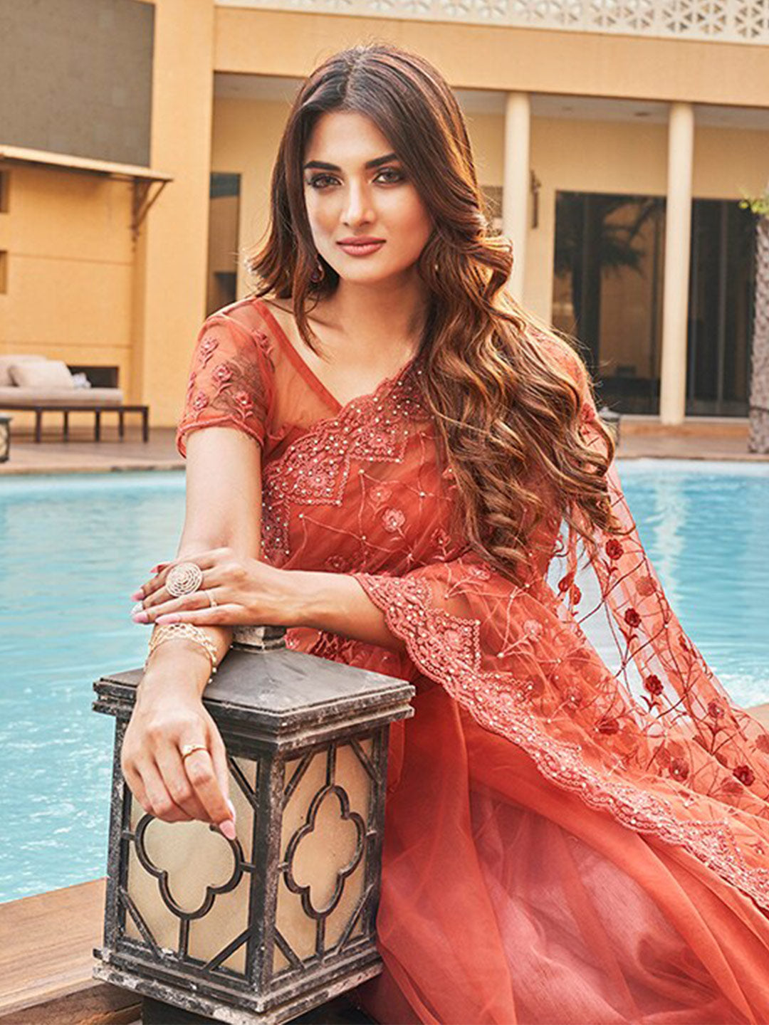 Tikhi Imli Embroidered Net Heavy Work Grab2Buy 