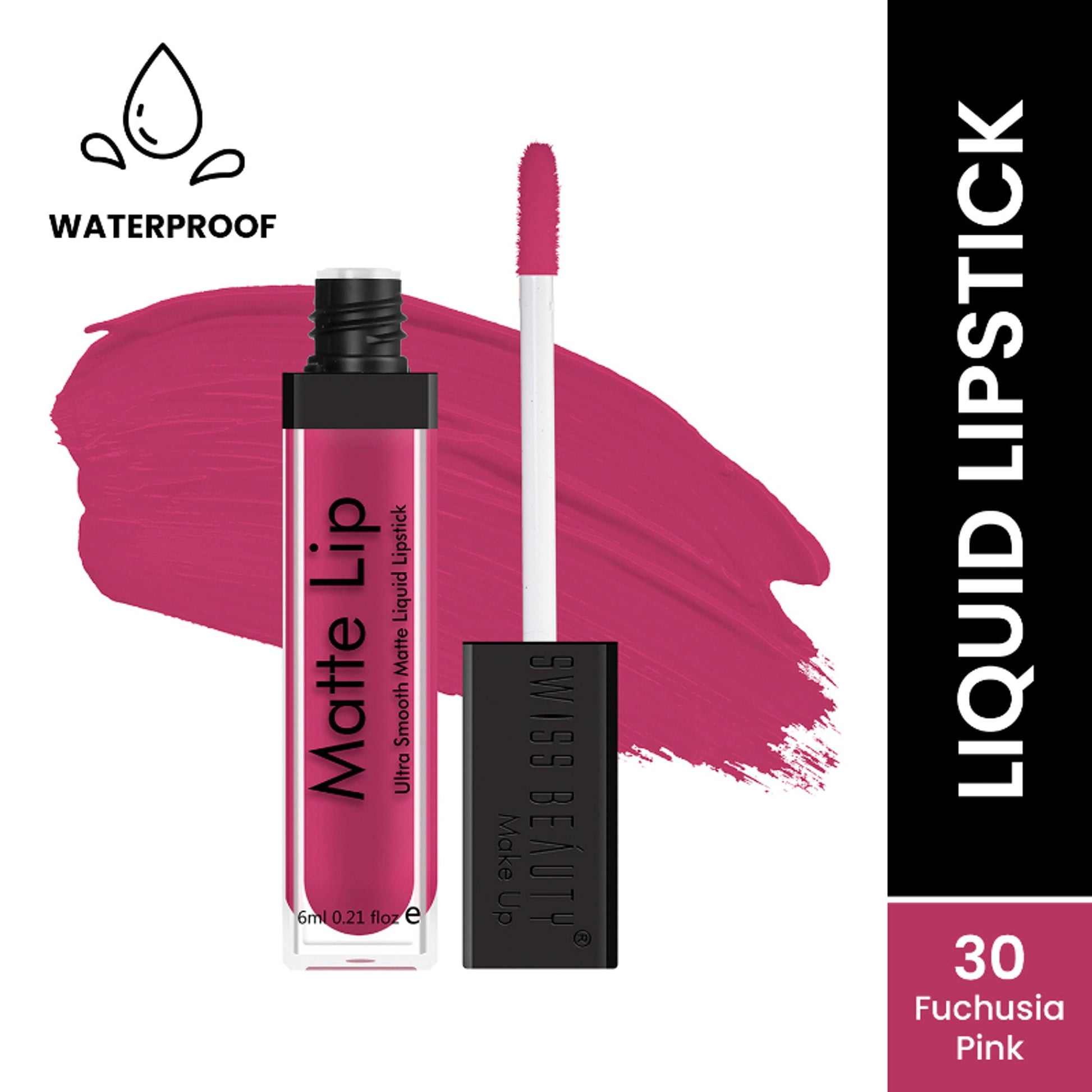 Swiss Beauty Ultra Smooth Matte Liquid Lipstick - 30 Fuschsia Pink