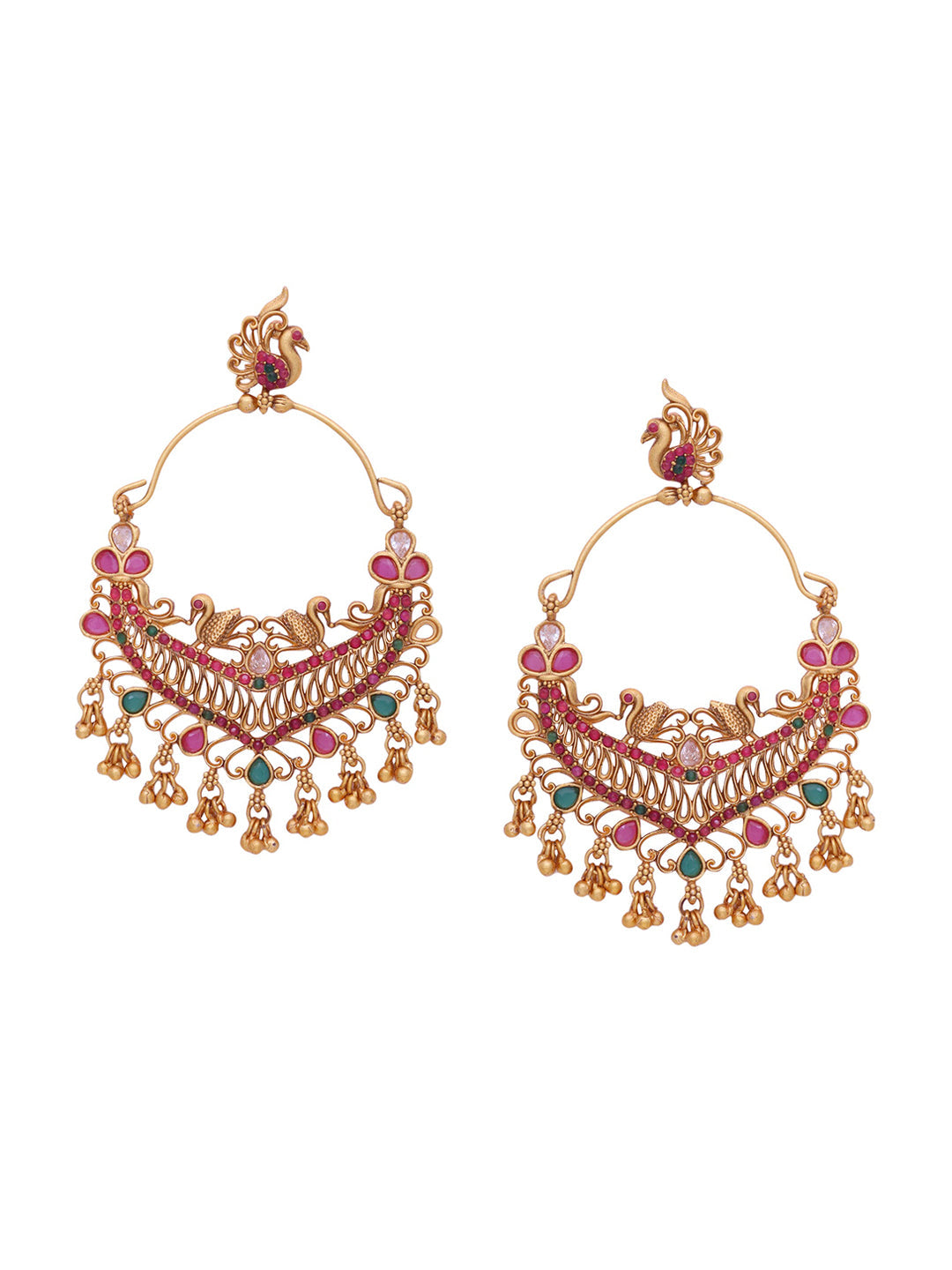 Shoshaa Gold-Plated Handcrafted Contemporary Chandbalis - Grab2buy