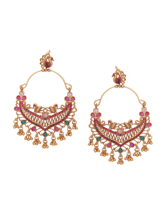 Shoshaa Gold-Plated Handcrafted Contemporary Chandbalis - Grab2buy