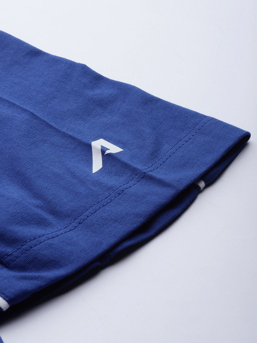 Alcis Men Blue Slim Fit Training or Gym T-shirt 