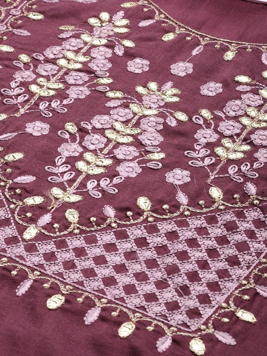 All About You Women Ethnic Motifs Embroidered Kurta With Trousers