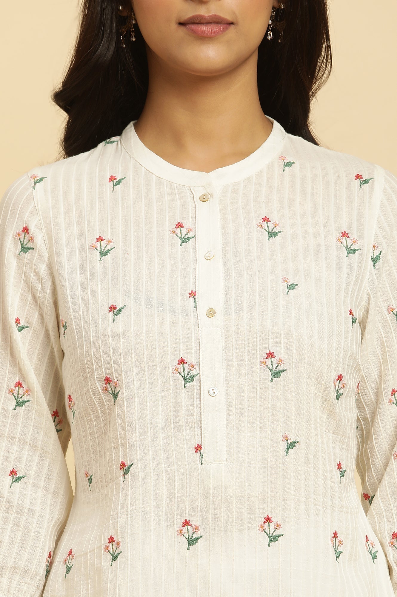 W for Woman White Embroidered Contemporary Tunic  Grab2Buy WforWoman Grab2Buy