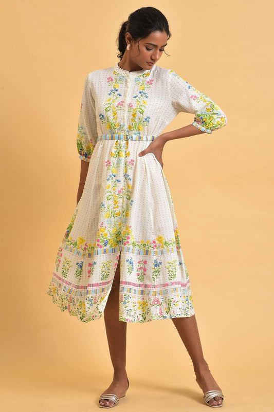W for Woman White Floral Summer Vacay Dress  Grab2Buy WforWoman Grab2Buy