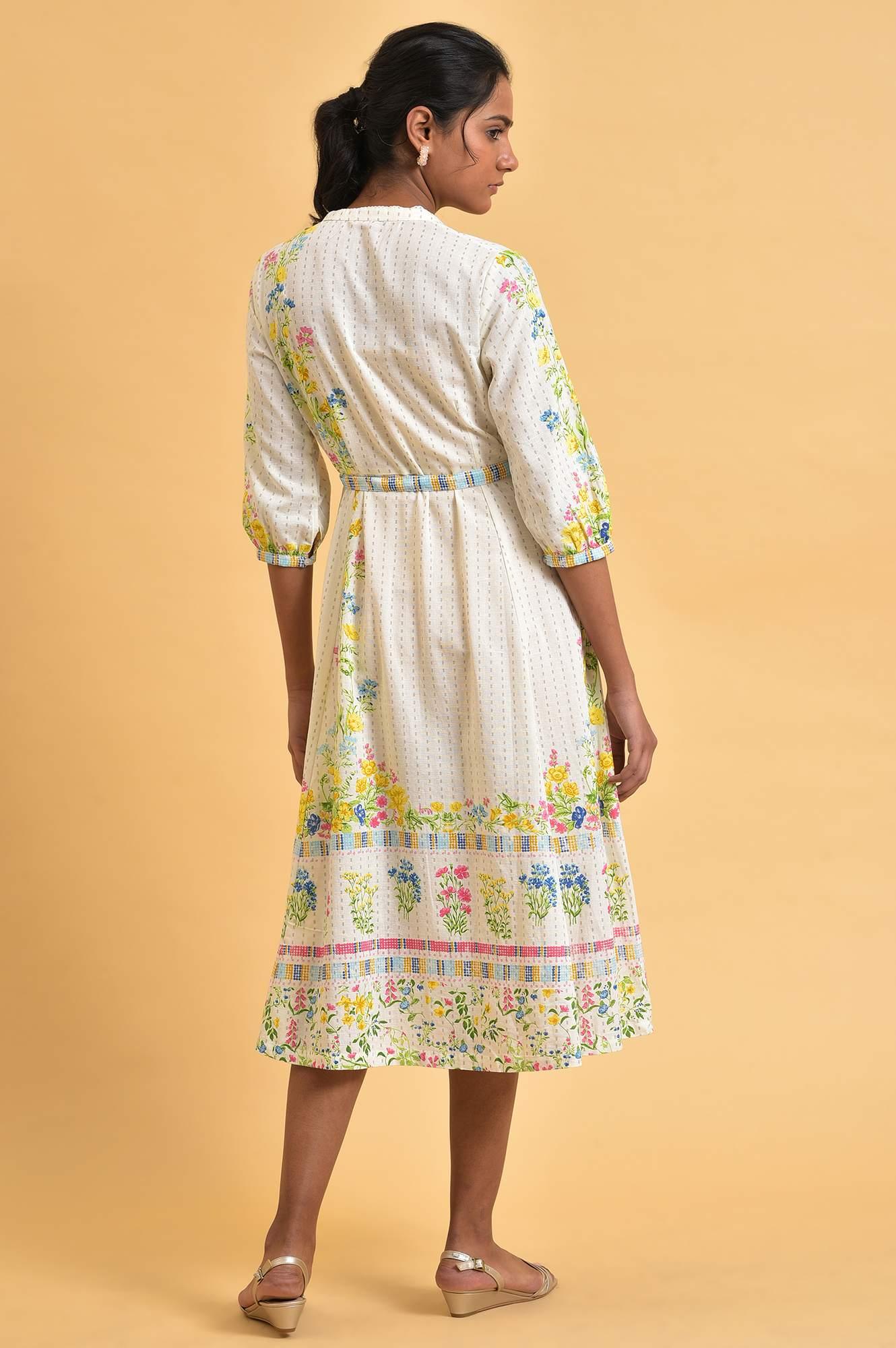 W for Woman White Floral Summer Vacay Plus Size Dress  Grab2Buy WforWoman Grab2Buy