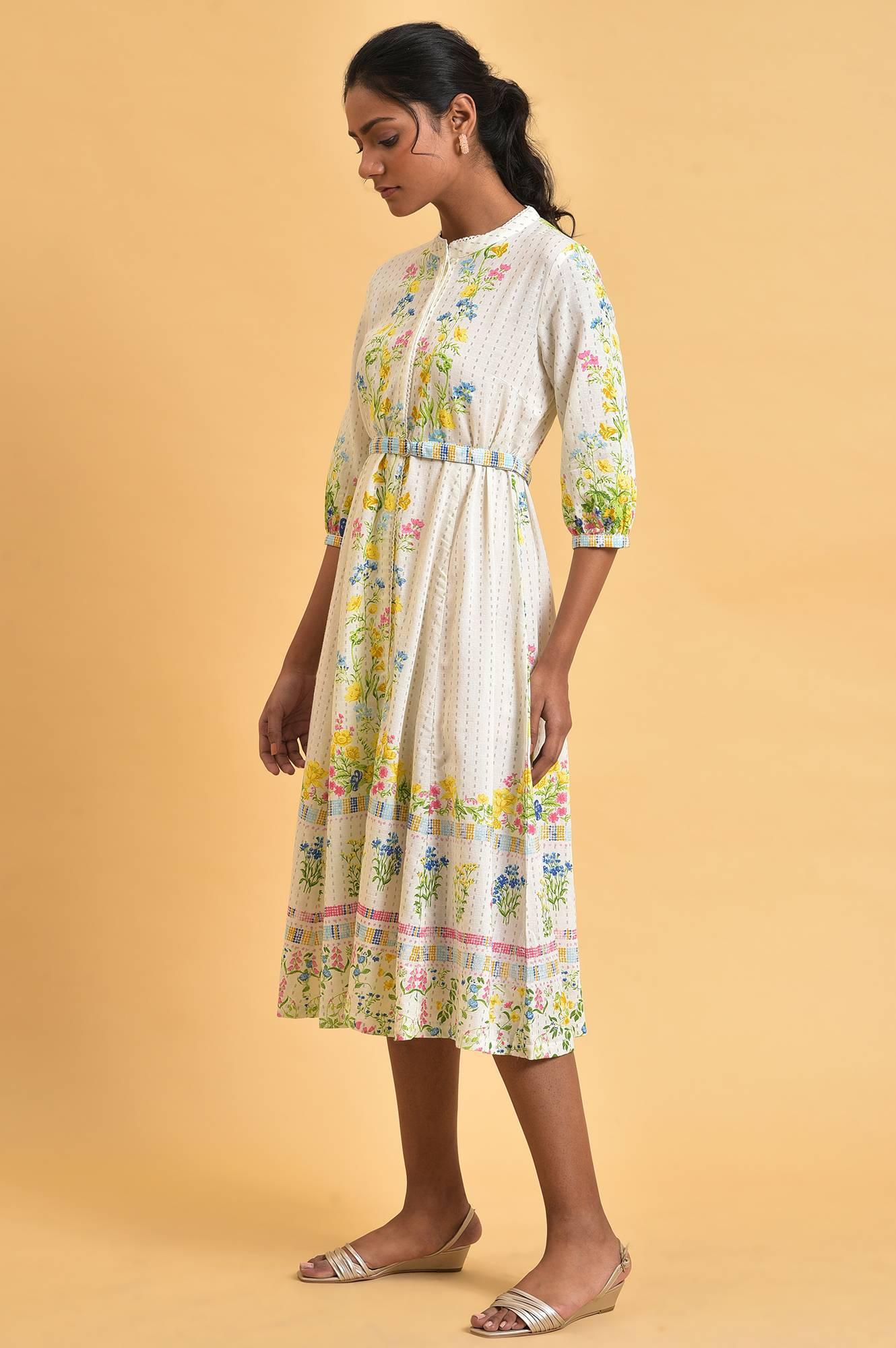 W for Woman White Floral Summer Vacay Dress  Grab2Buy WforWoman Grab2Buy