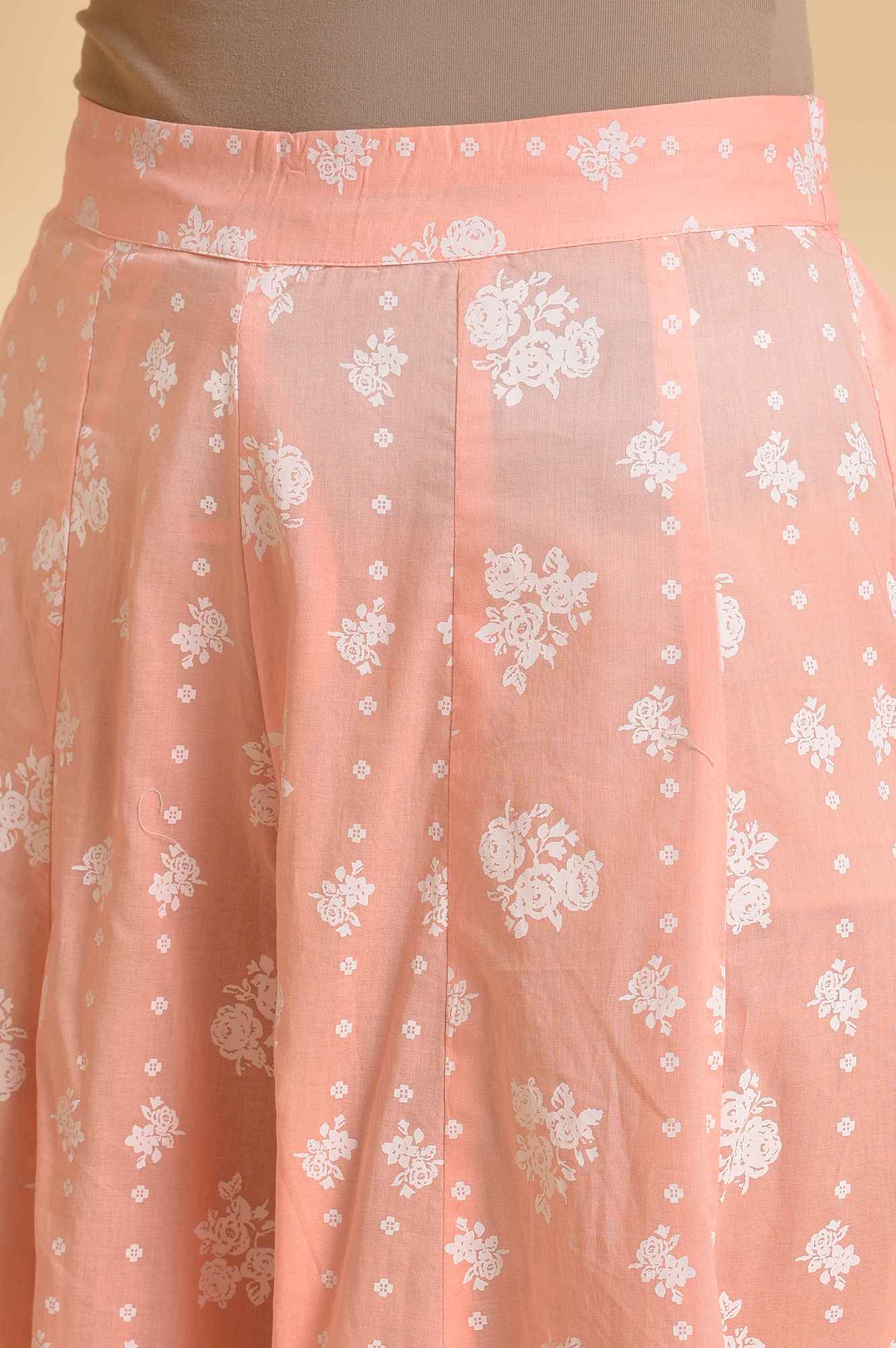 W for Woman Pink Printed Festive Culottes