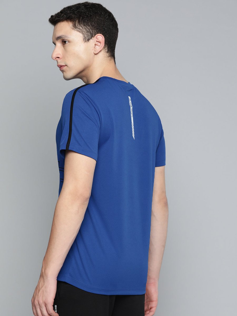 Alcis Men Typography Printed Dry Tech Slim Fit T-shirt 