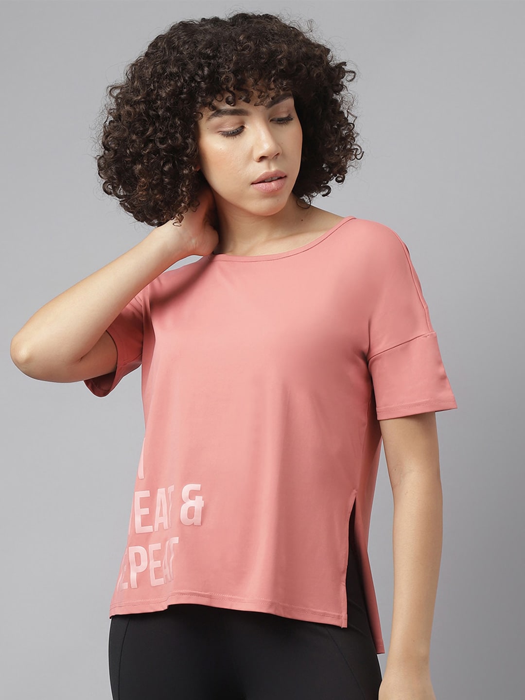 MKH Typography Printed Dri-FIT Sports T-shirt 