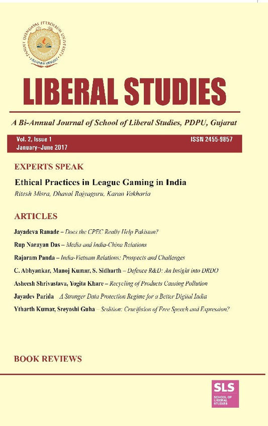 Liberal Studies : a Bi-Annual Journal of School of Liberal Studies, Pdpu, Gujarat (Vol. 2, Issue 1) January- June 2017 - Gyan Books 
