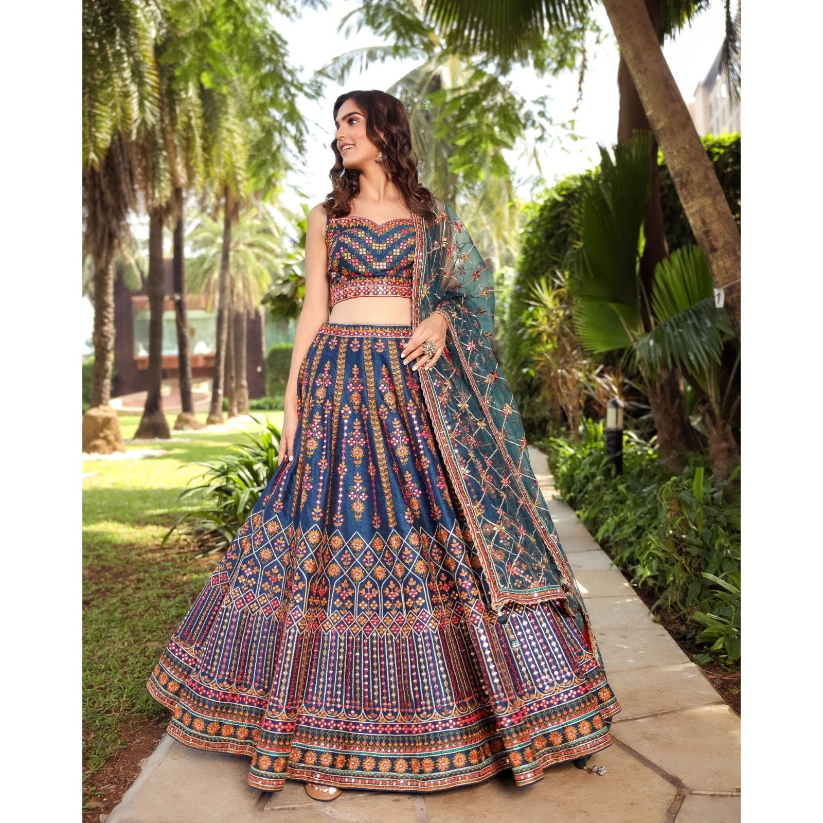 Lehenga Mart Glamorous Designer Lehenga Choli for Bridal and Bridesmaids Wedding Wear Choli