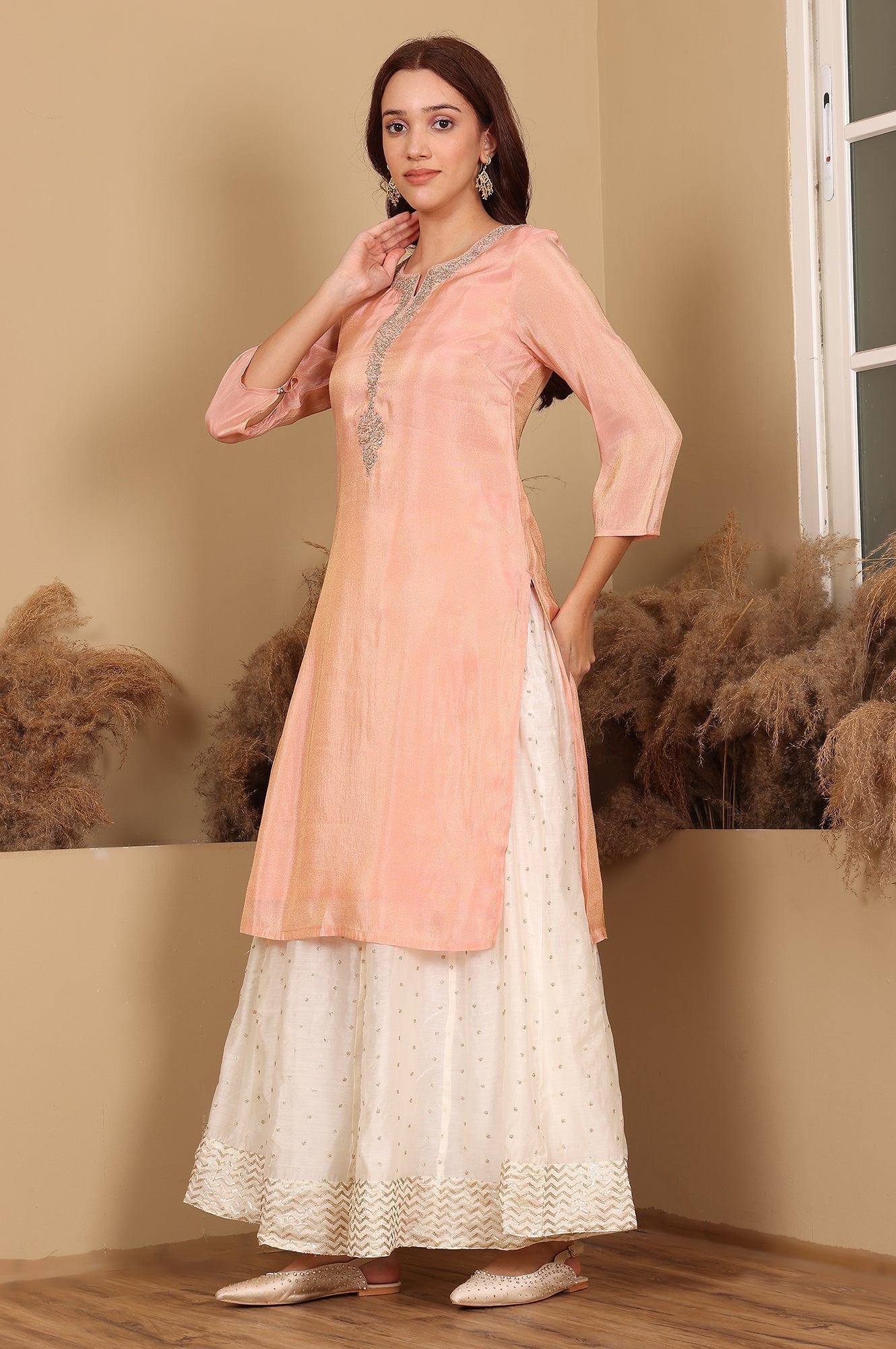 W for Woman White Embroidered Flared Skirt  Grab2Buy WforWoman Grab2Buy