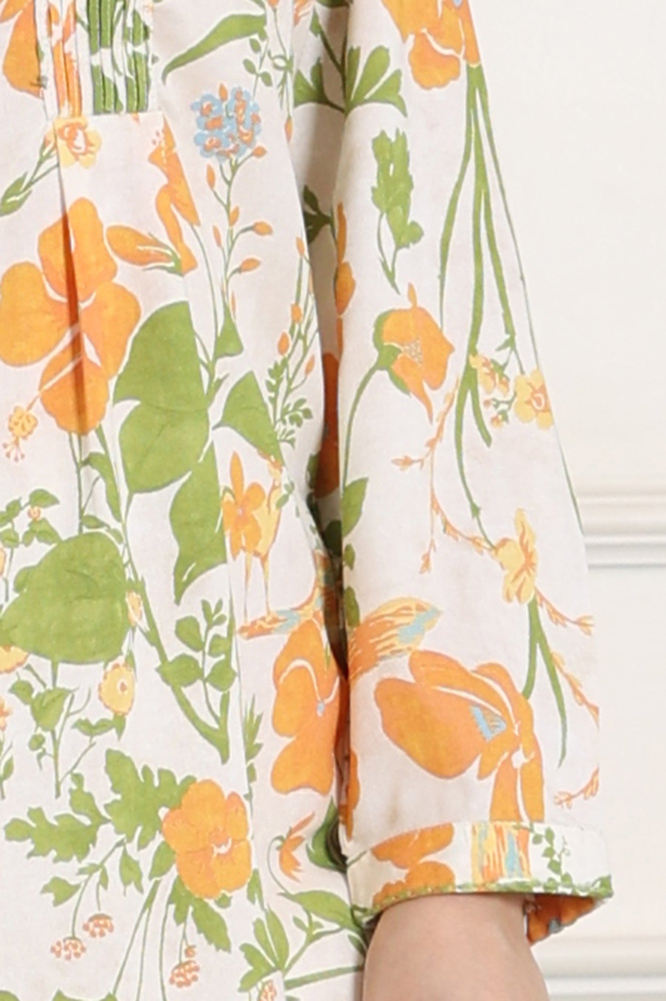 W for Woman White Floral Printed Rayon Tunic With Pintuck Placket  Grab2Buy WforWoman Grab2Buy