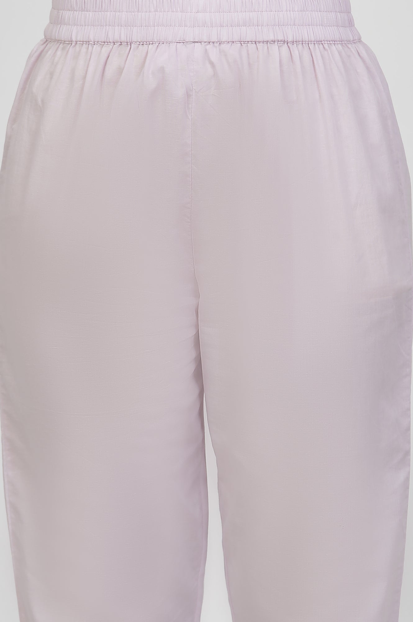 W for Woman Light Purple Schiffle A-Line Kurta And Pants Set