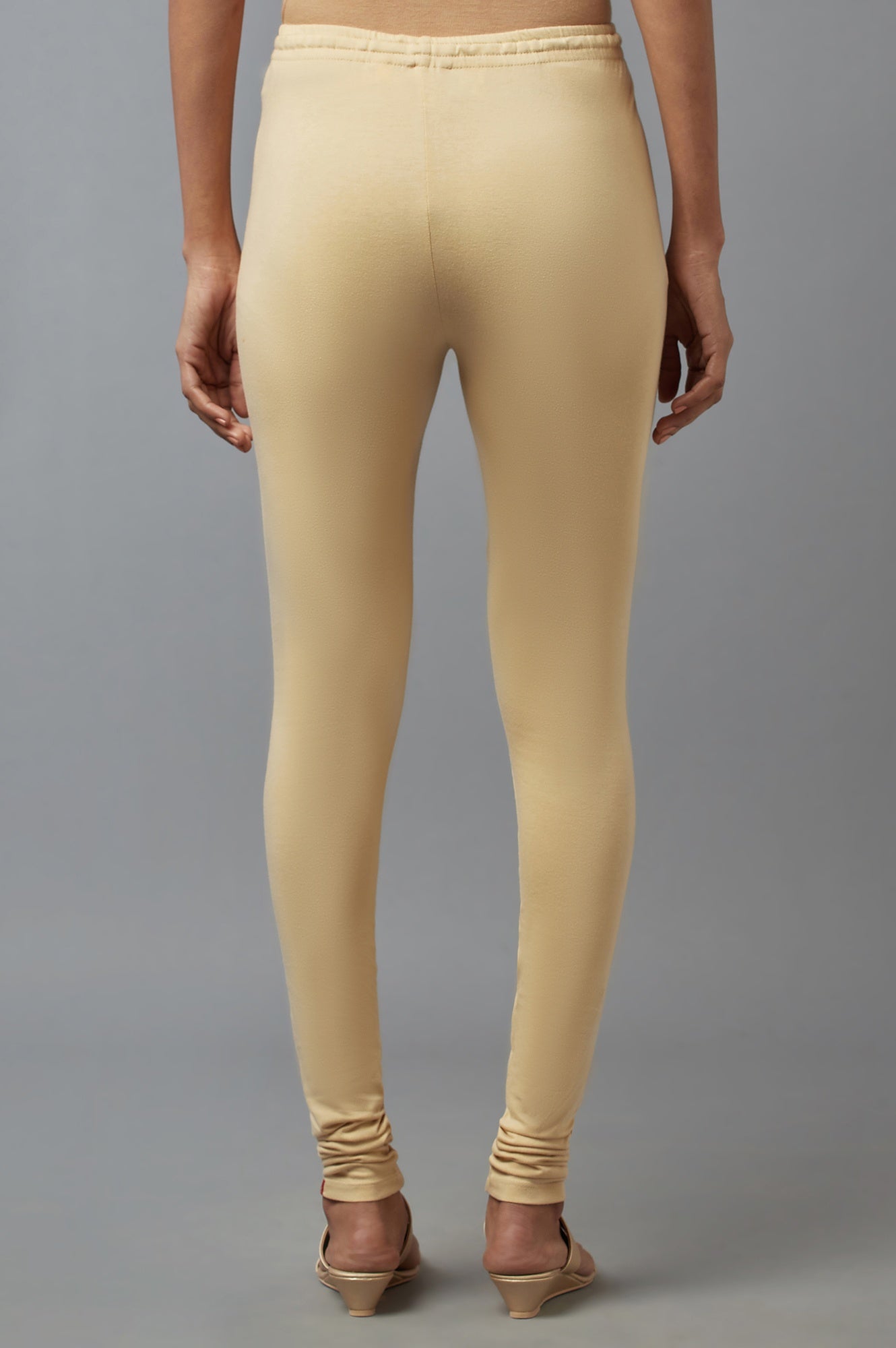 W for Woman Combo Pack Of Black And Golden Solid Churidar