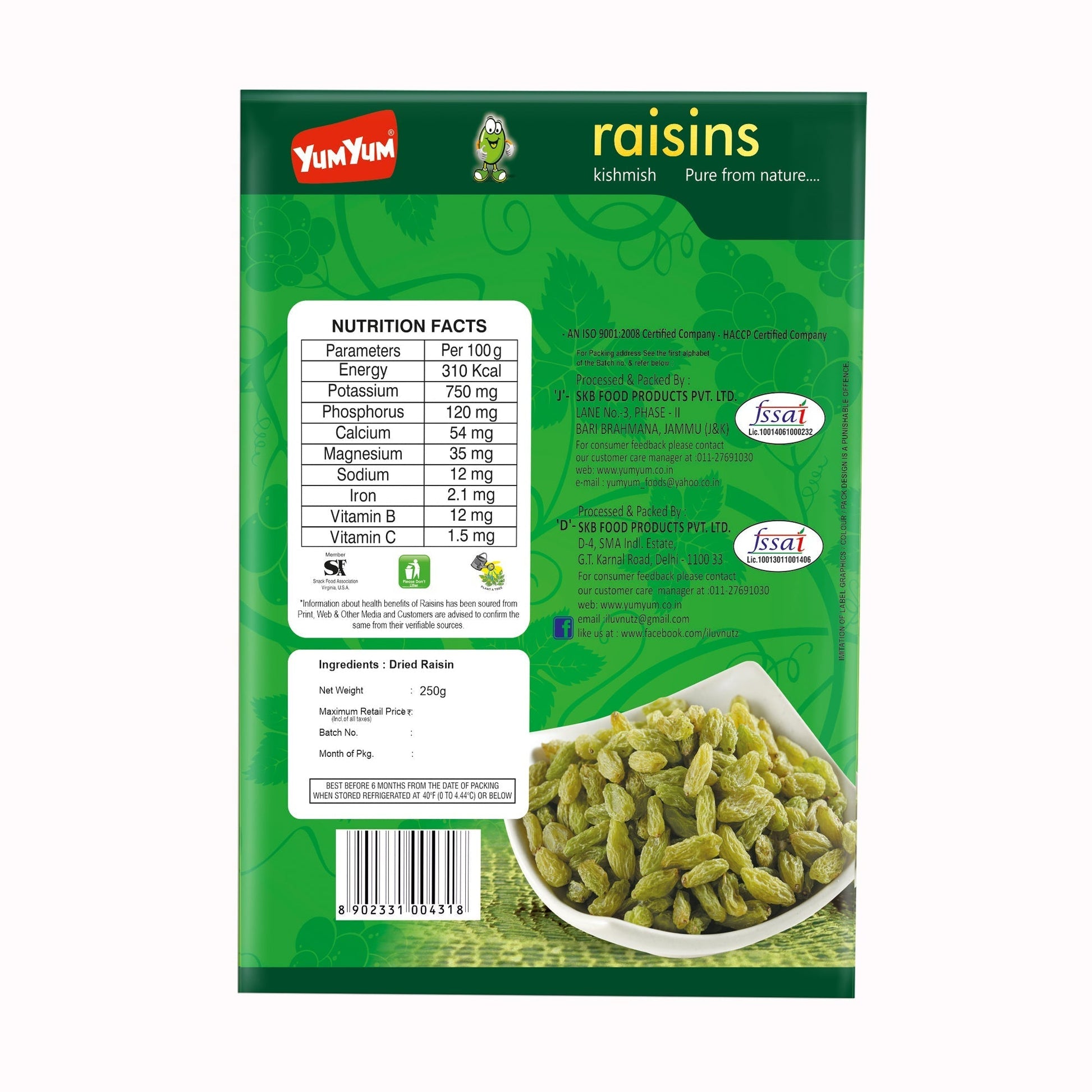 Yum Yum Green Raisins Box  Grab2Buy Yum Yum Grab2Buy