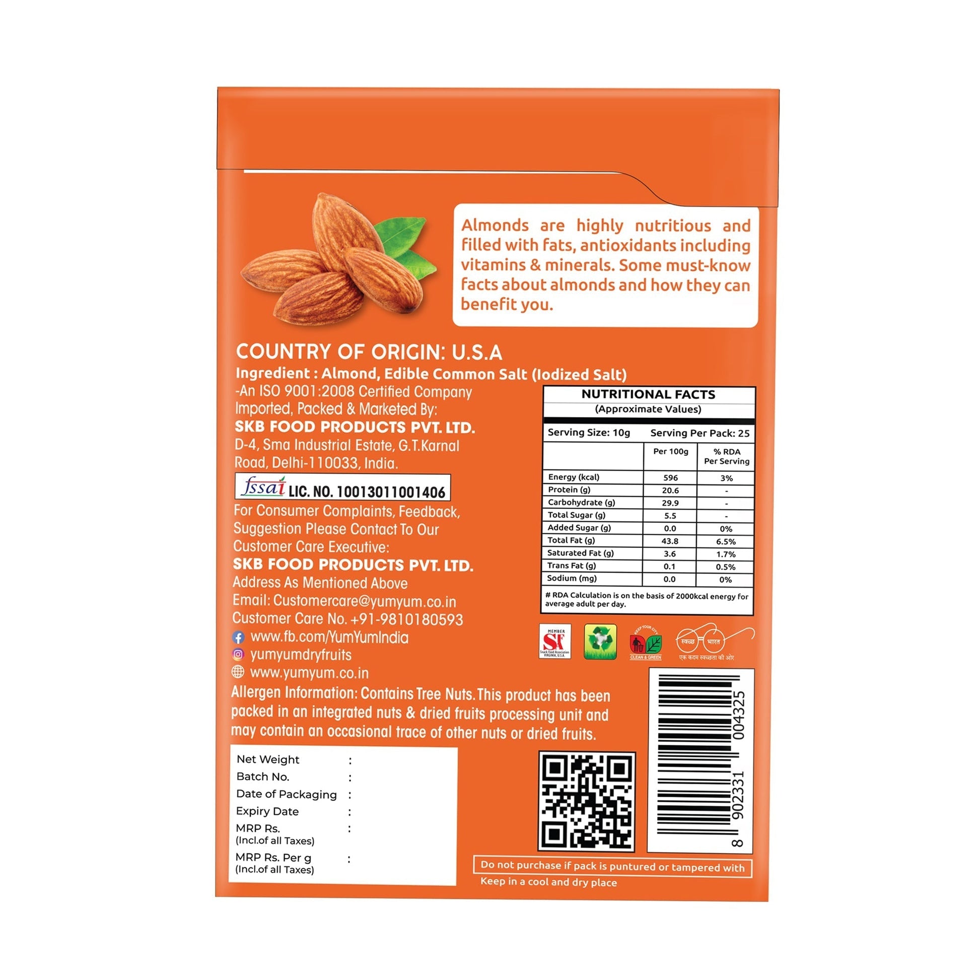 Yum Yum California Roasted & Salted Almonds Box  Grab2Buy Yum Yum Grab2Buy
