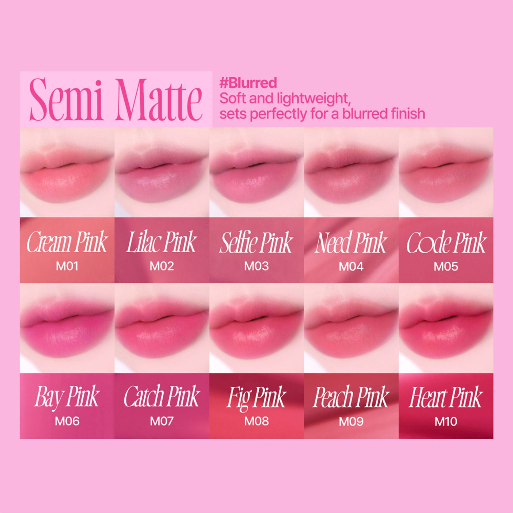 fwee Pink Obsession Stay-Fit Lip Tint - M03 Selfie Pink
