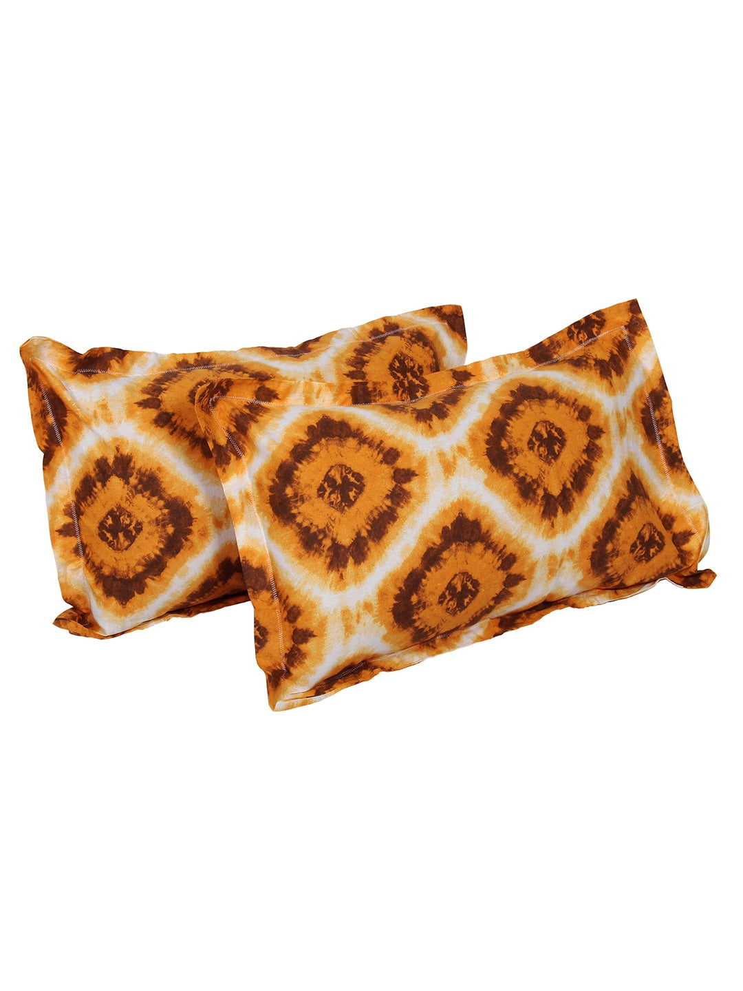 Story@home Unisex Yellow Geometric Cotton 152 TC 1 King Size Bedsheet with 2 Pillow Covers  Grab2Buy Story@home Grab2Buy
