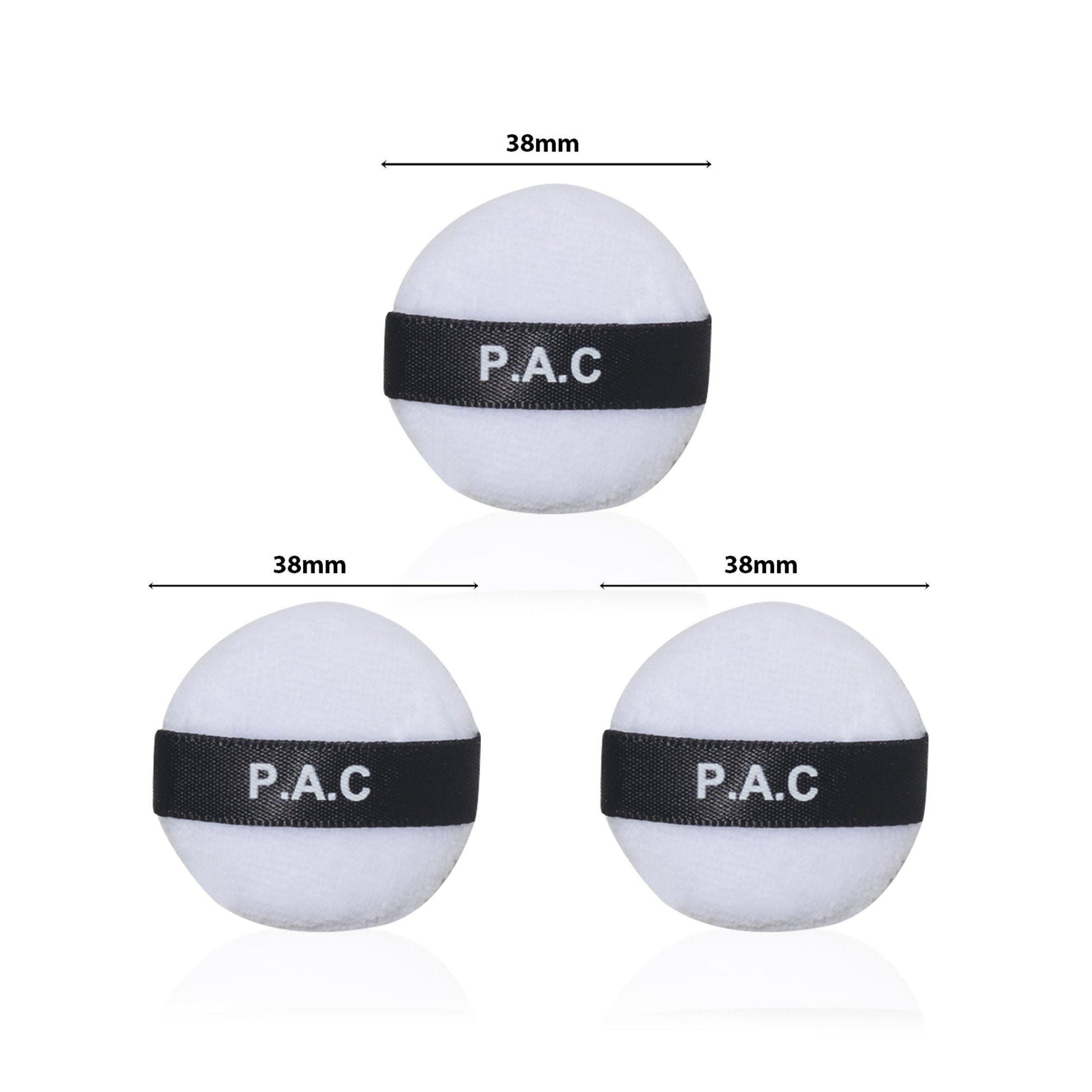 PAC Studio Mini Cotton Puff Round White 3 Pcs