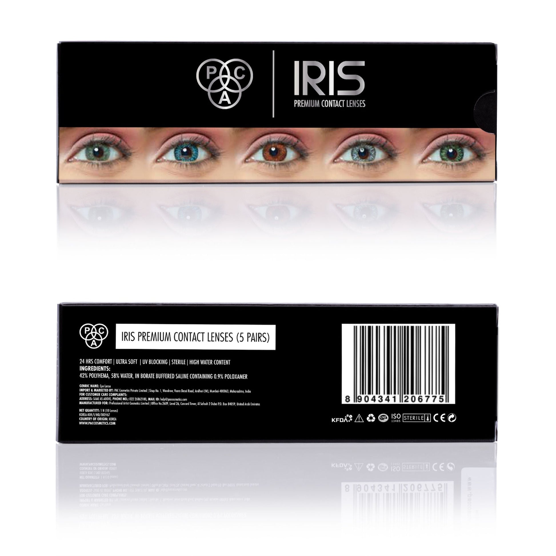 PAC Studio IRIS Premium Contact Lenses Mix - Comfortable Natural Looking, 1 Day Wear, Non-Irritating