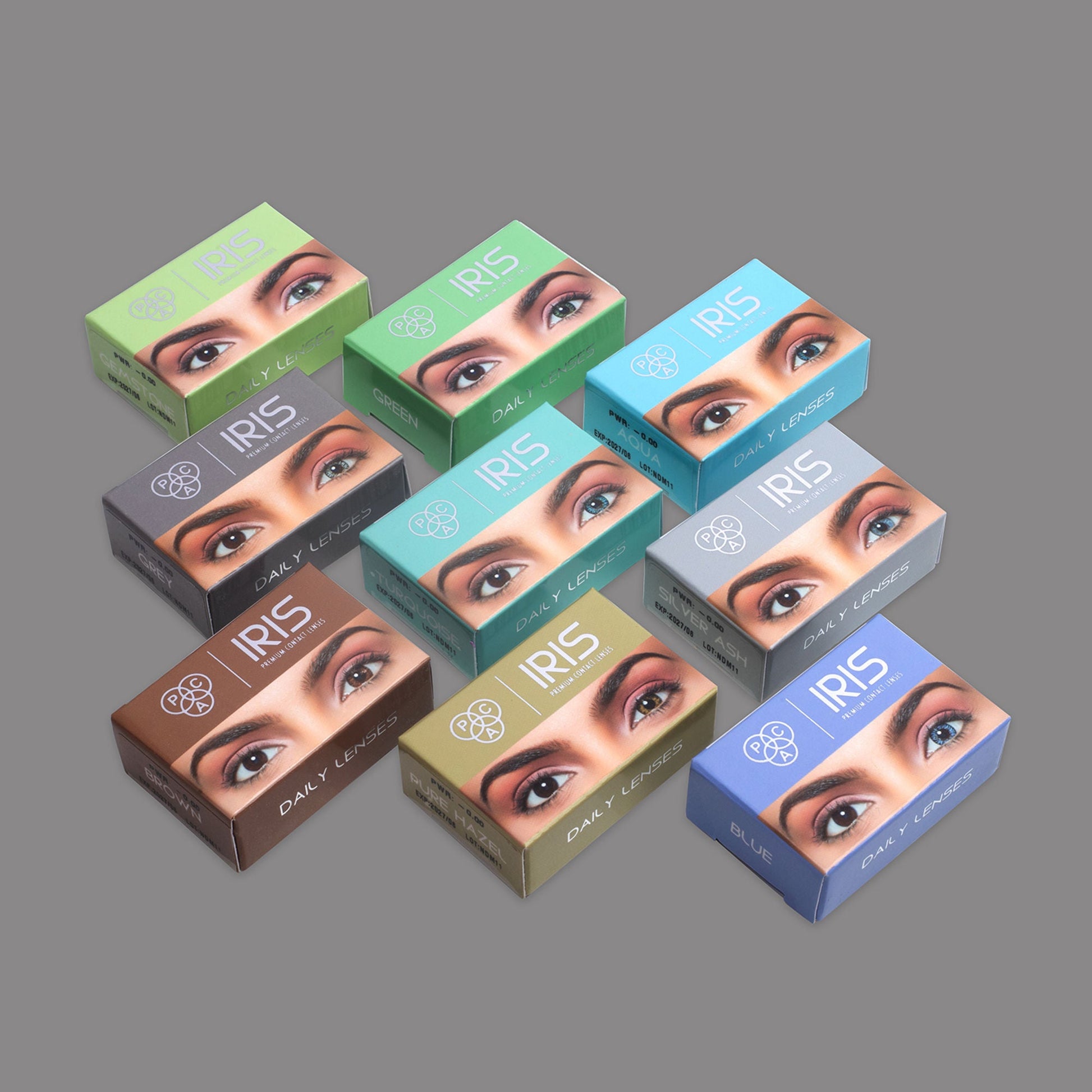 PAC Studio IRIS Premium Contact Lenses Pure Hazel - Comfortable Natural Looking, 1 Day Wear, Non-Irritating