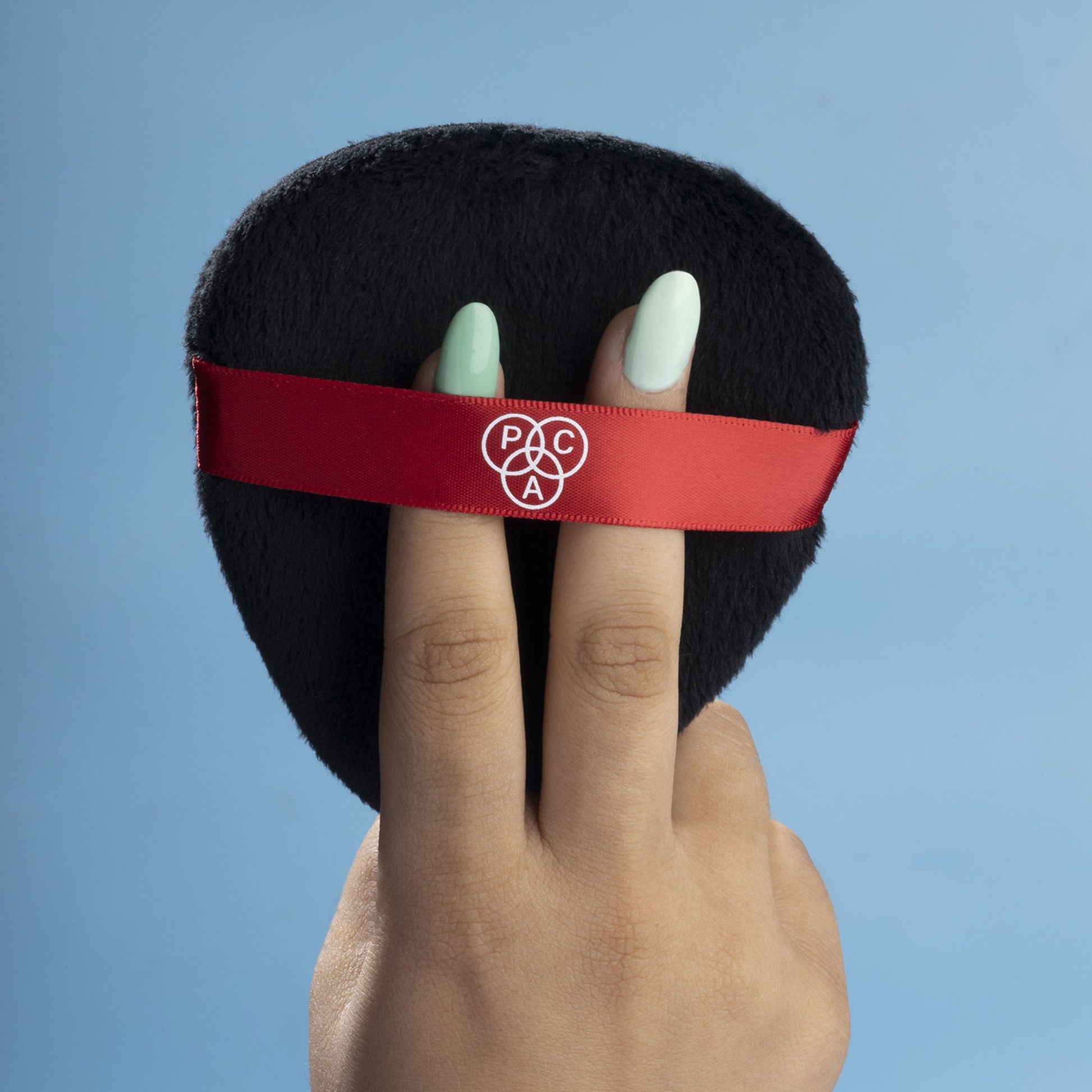 PAC Studio Power Puff Black - Large Size, 99% Soft Micro Fibre, Comes with a Pouch, Less Product Wastage