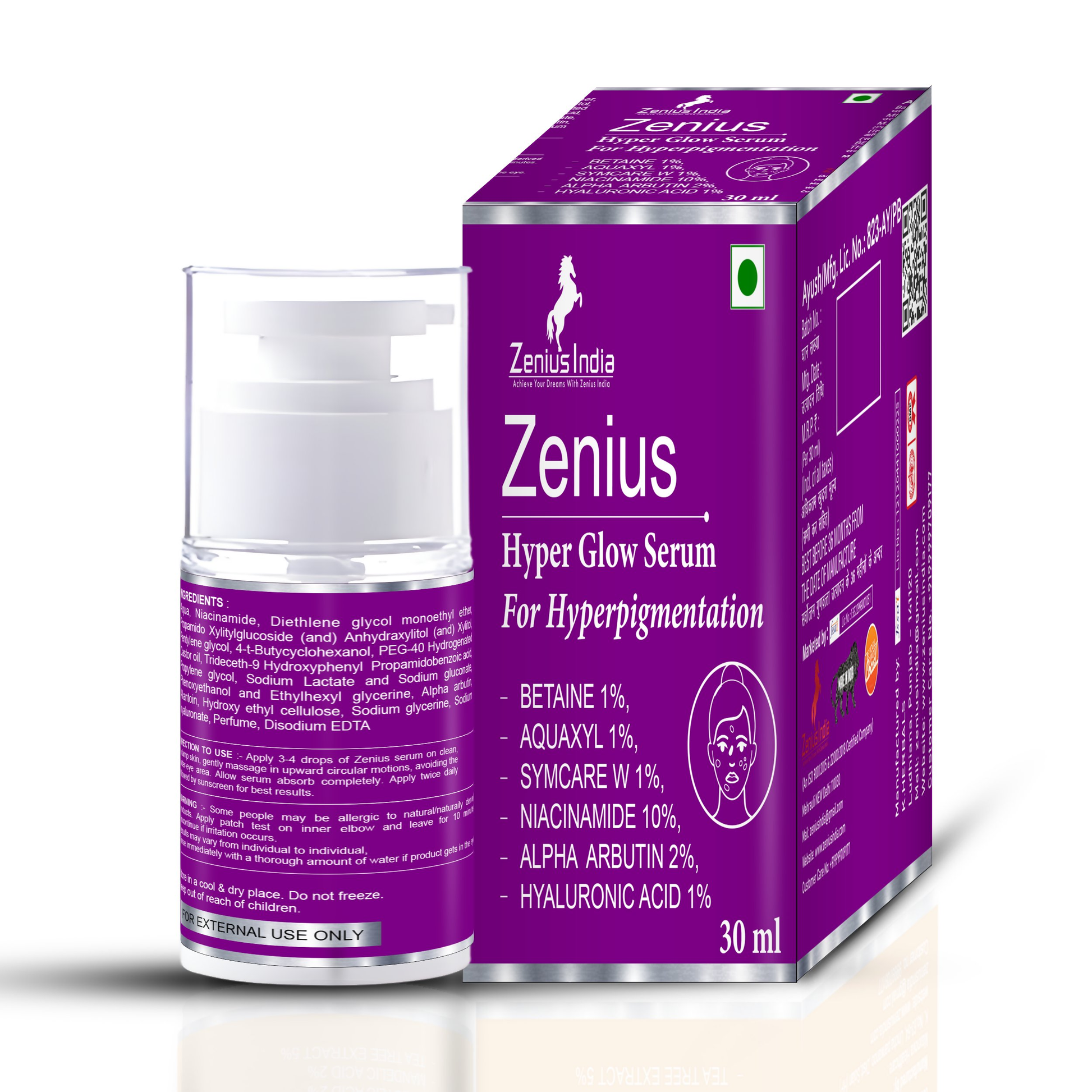 Zenius Hyper Glow serum for Hyperpigmentation  Grab2Buy Zenius Grab2Buy