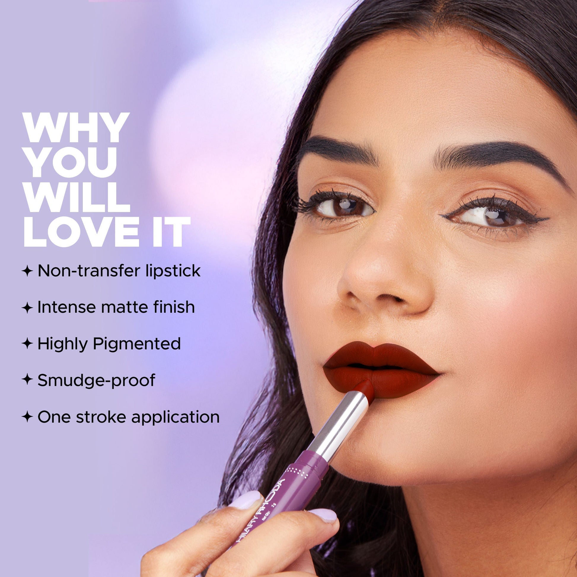 Hilary Rhoda Pro Matte Non-Transfer Waterproof Lipstick - Red Wine 20