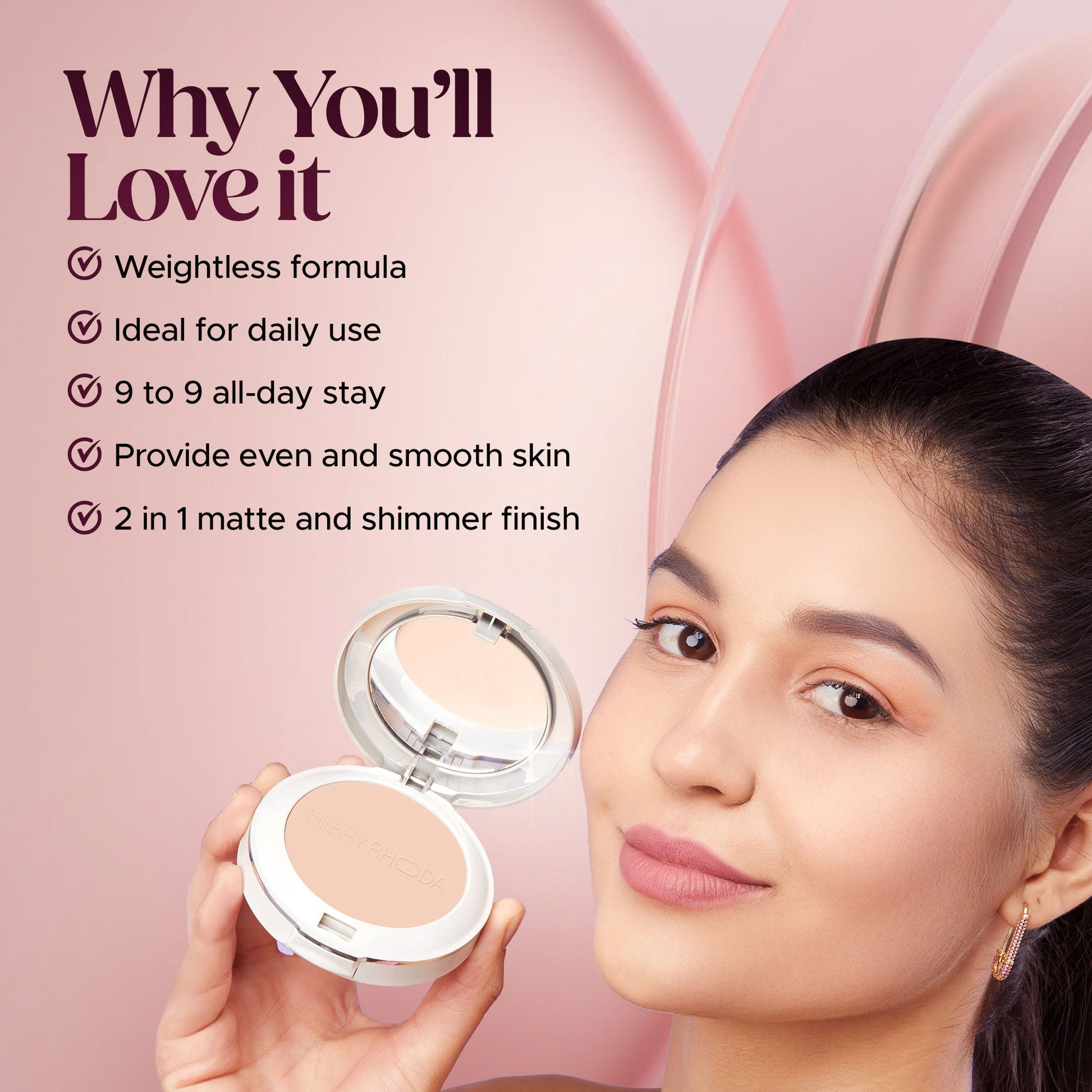 Hilary Rhoda Slay All Day Matte Compact - Beige 03