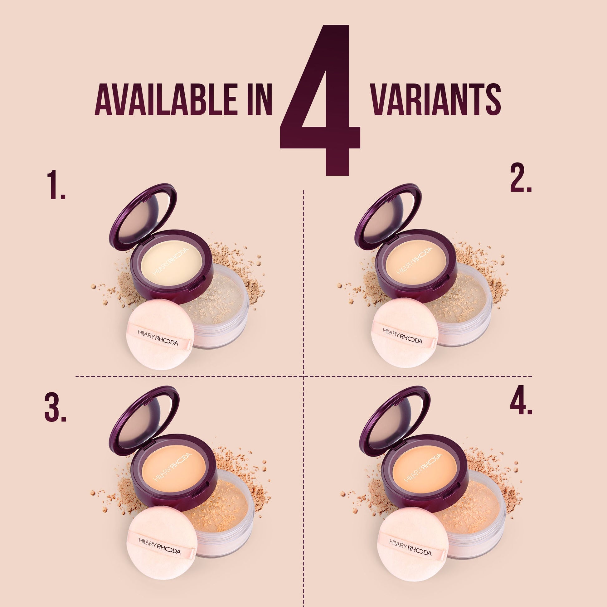 Hilary Rhoda The Setting Duo Matte Compact Powder - Sand 04