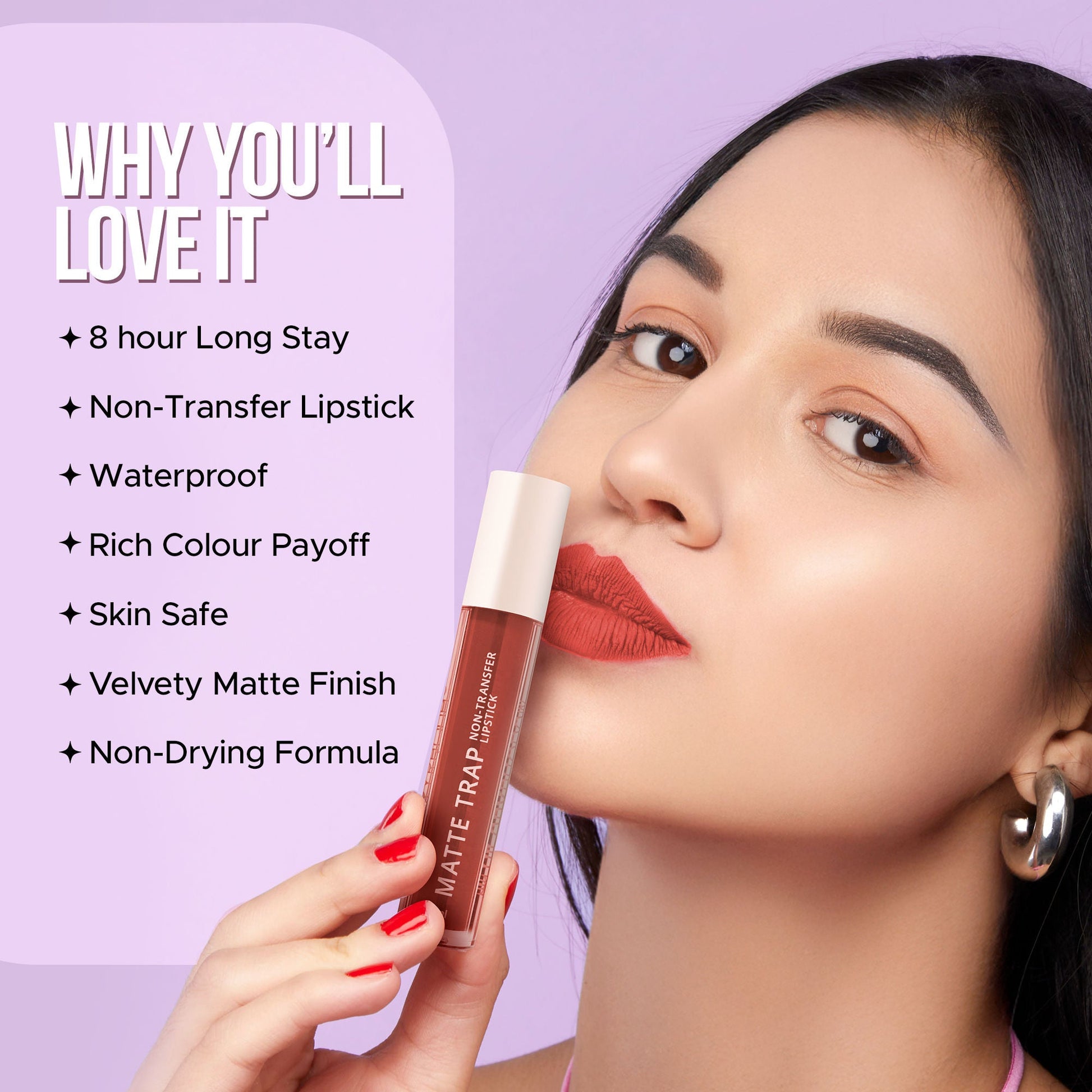 Hilary Rhoda Matte Trap Liquid Lipstick - Indi Brown 05