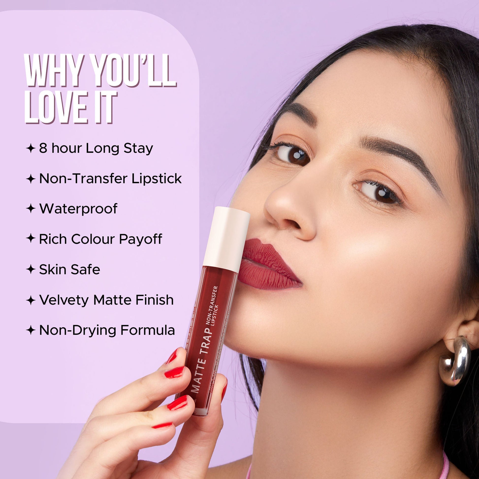 Hilary Rhoda Matte Trap Liquid Lipstick - Mix Maroon 24