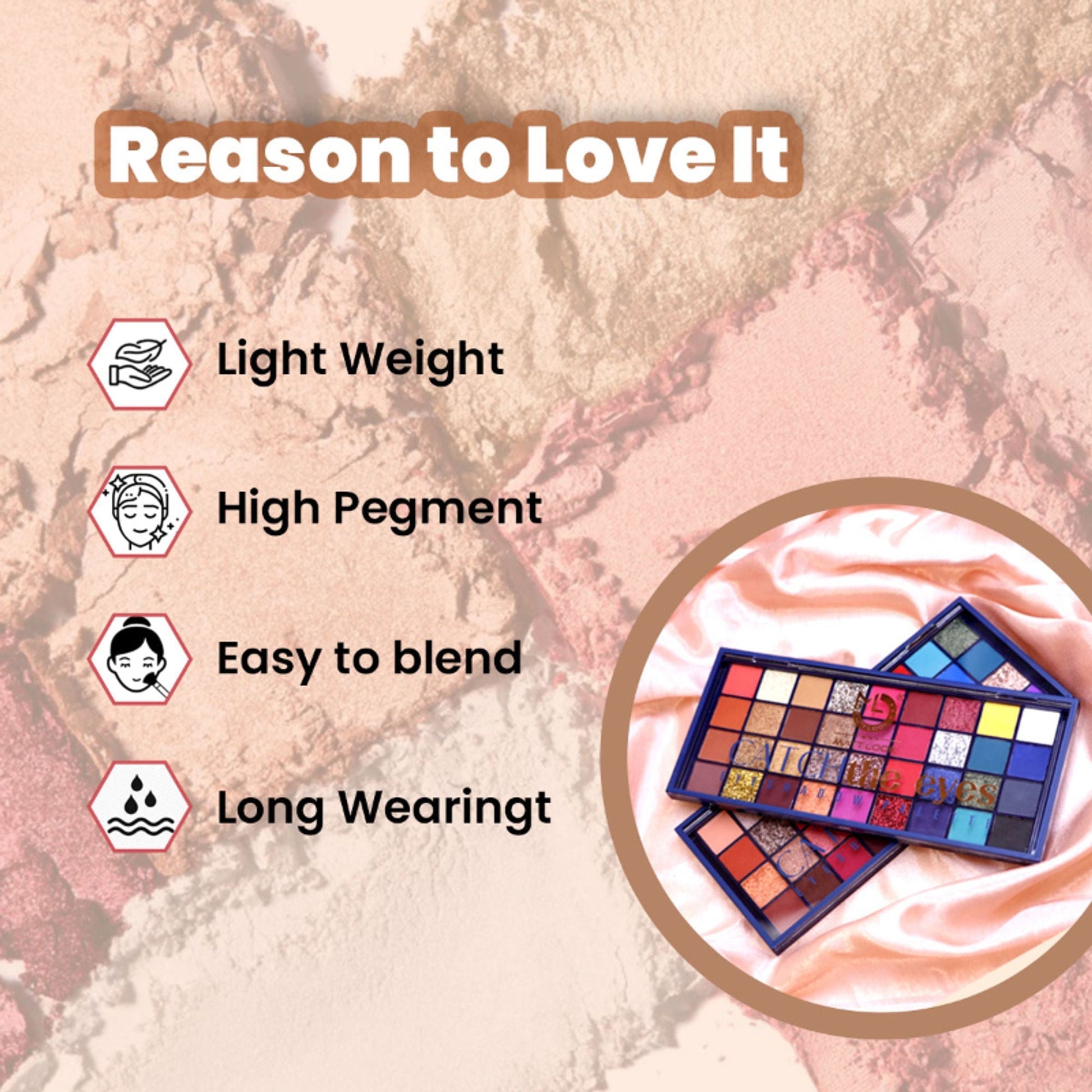 Matt Look 36 Colors Catch The Eyes Eyeshadow Palette - 02 