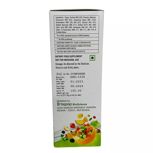 Nutrijuven - MV Syrup - Mixed Fruit Flavour 