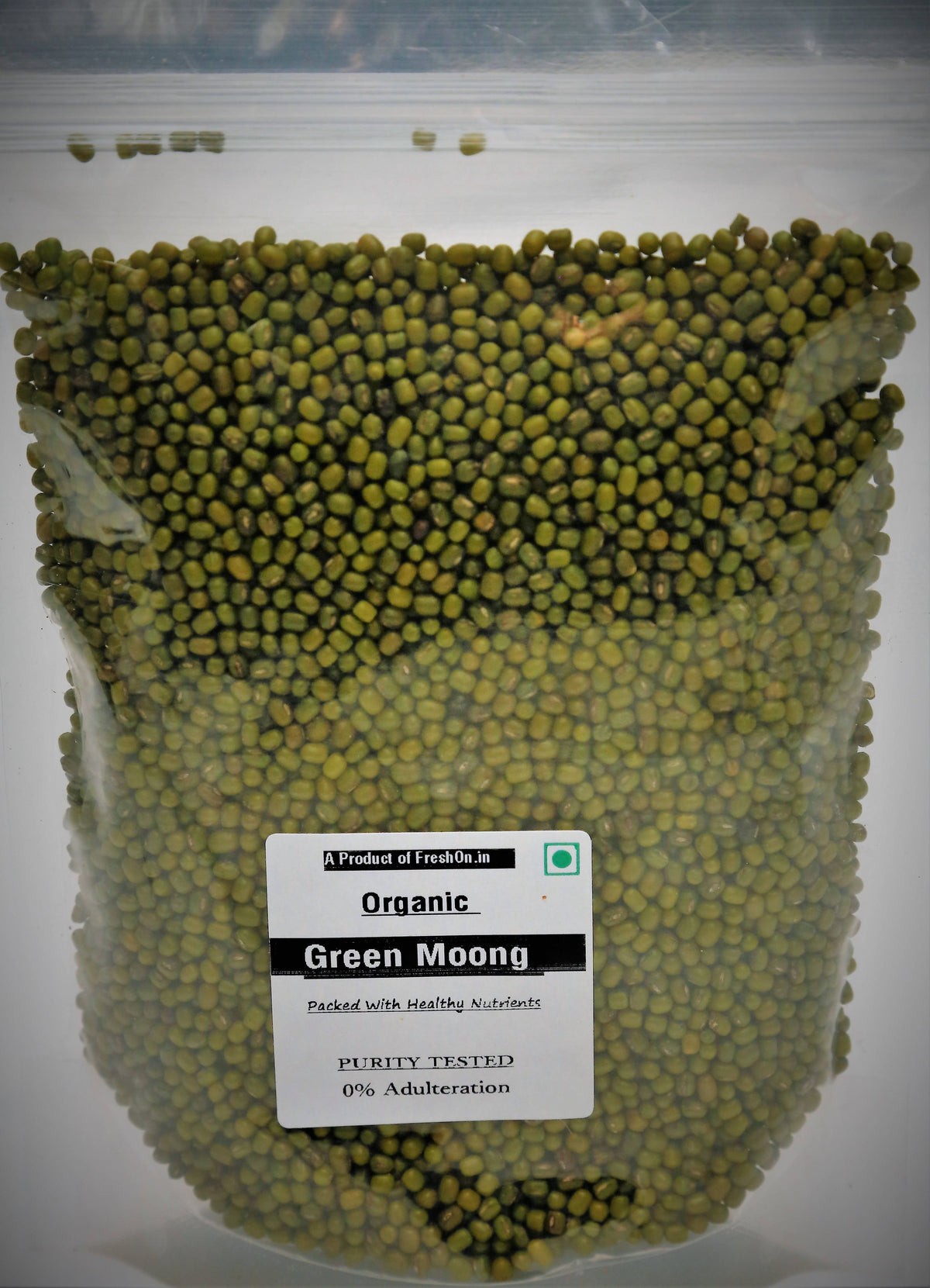 Freshon Organic Green Moong Whole 