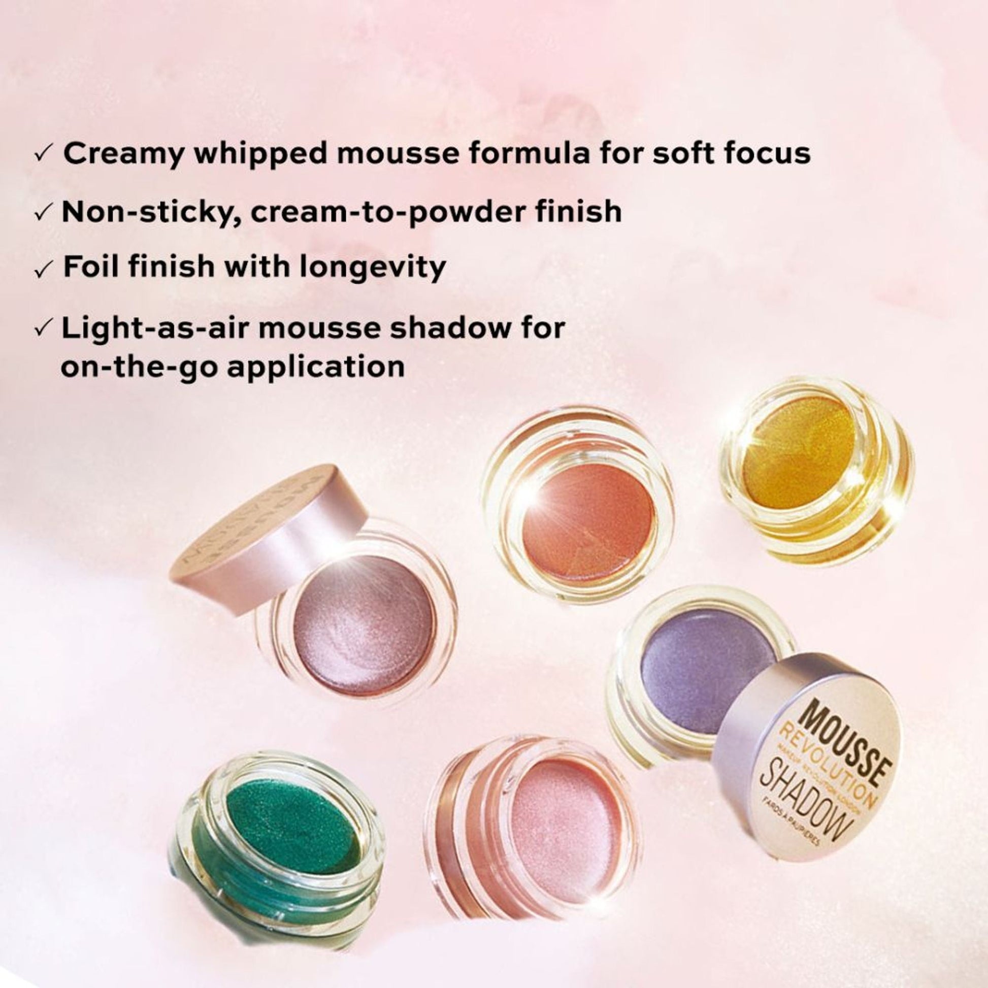 Makeup Revolution Mousse Shadow - Rose Gold