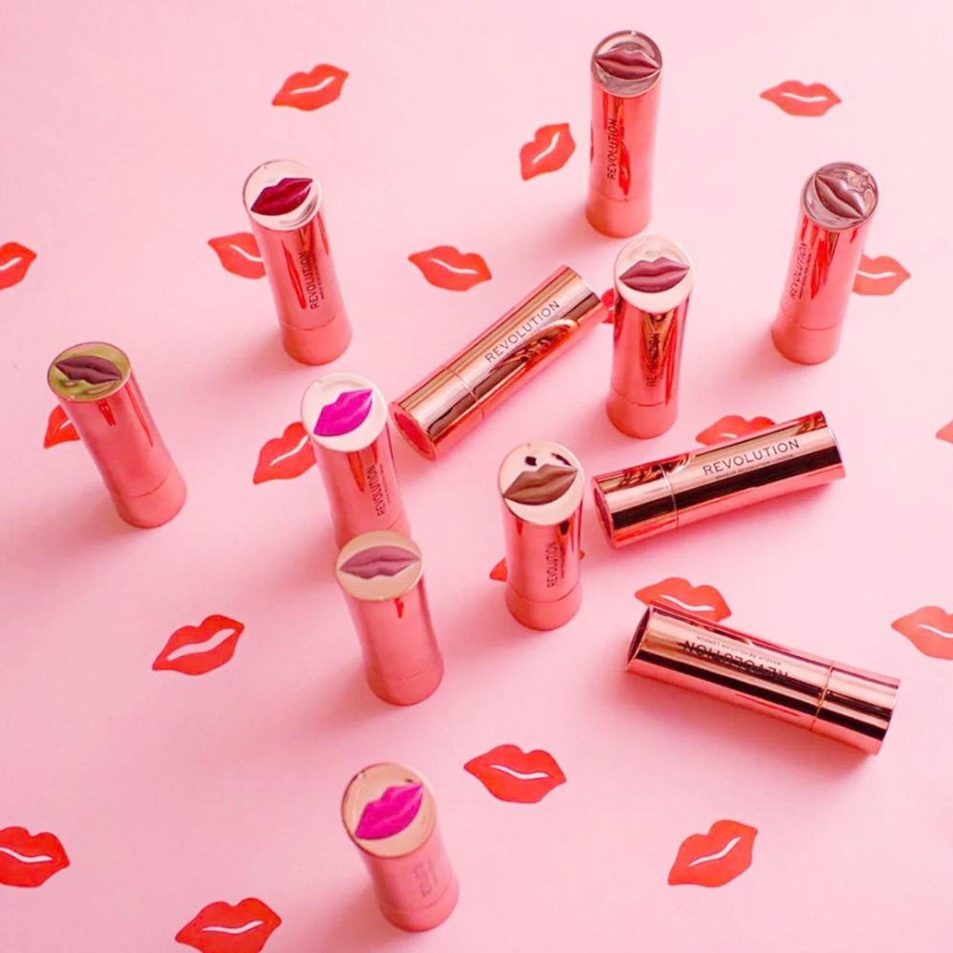 Makeup Revolution Satin Kiss Lipstick - Fling Deep Nude