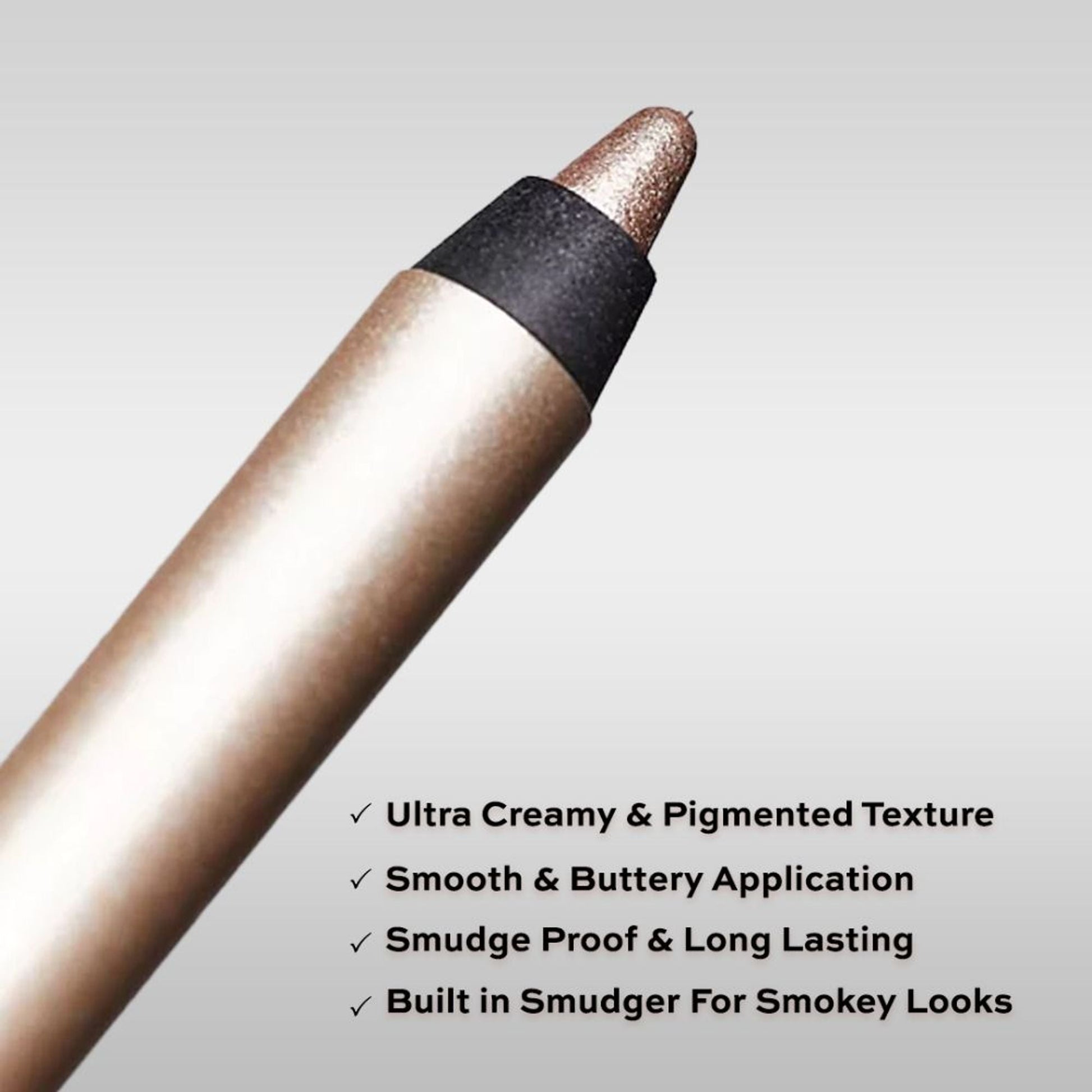 Makeup Revolution Streamline Waterline Eyeliner Pencil-Ultra Creamy Smudge Proof Smokey Looks - Gold
