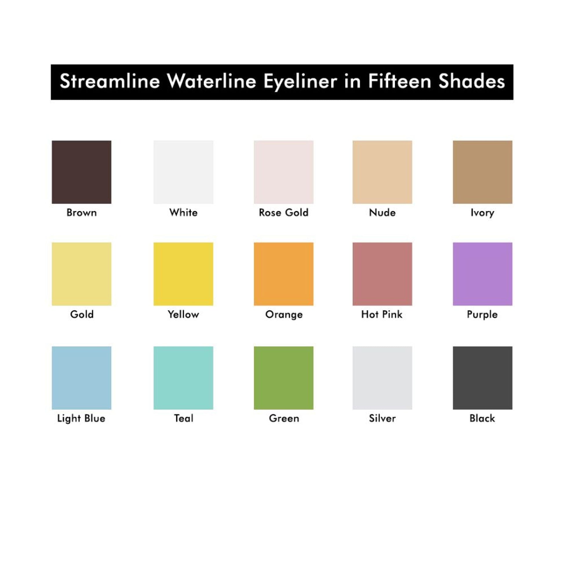 Makeup Revolution Streamline Waterline Eyeliner Pencil-Ultra Creamy Smudge Proof Smokey Looks - Rose Gold
